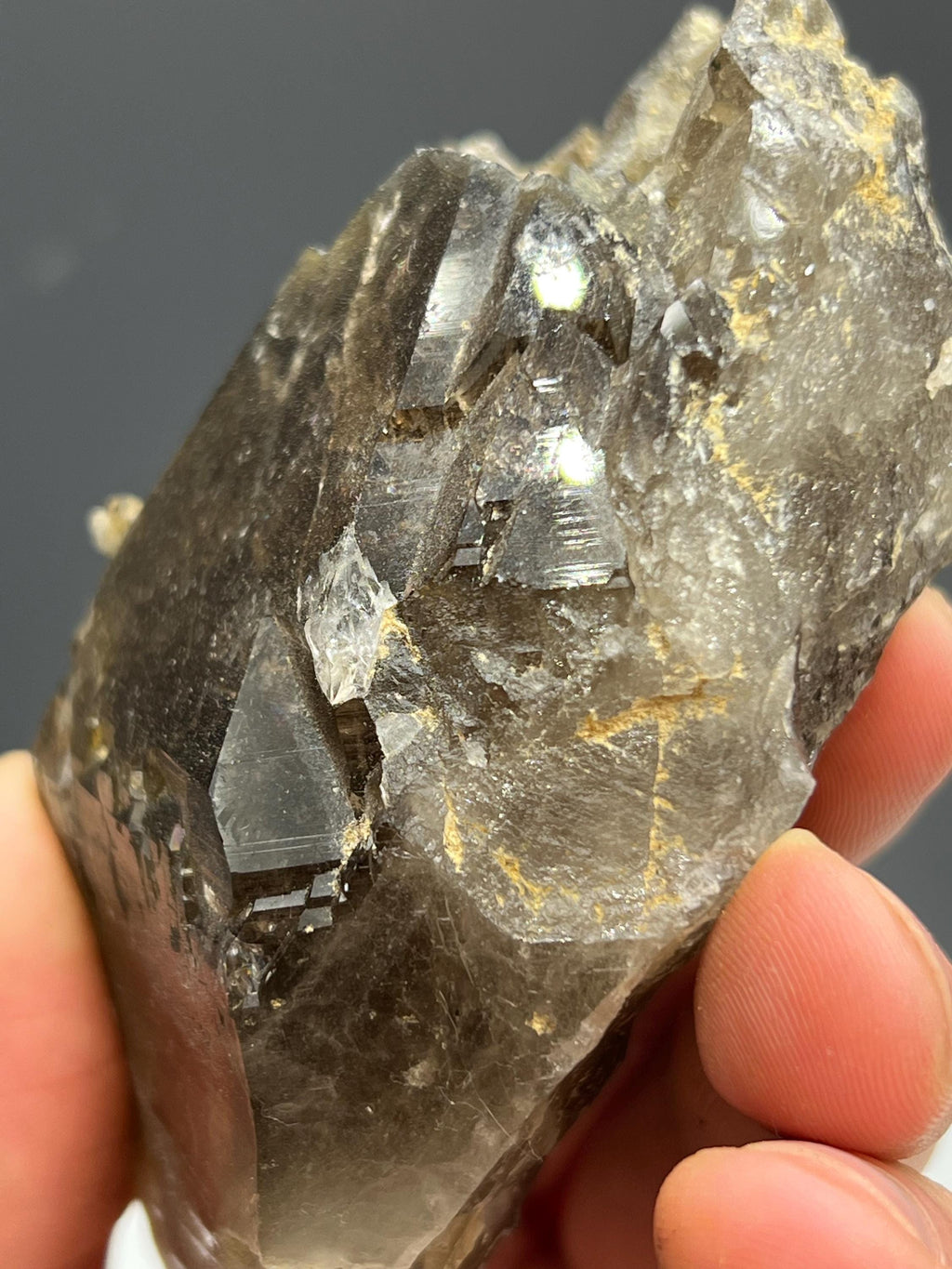 Colored Alloy Elestial Smoky Quartz - Crystal Gemstone AE 
