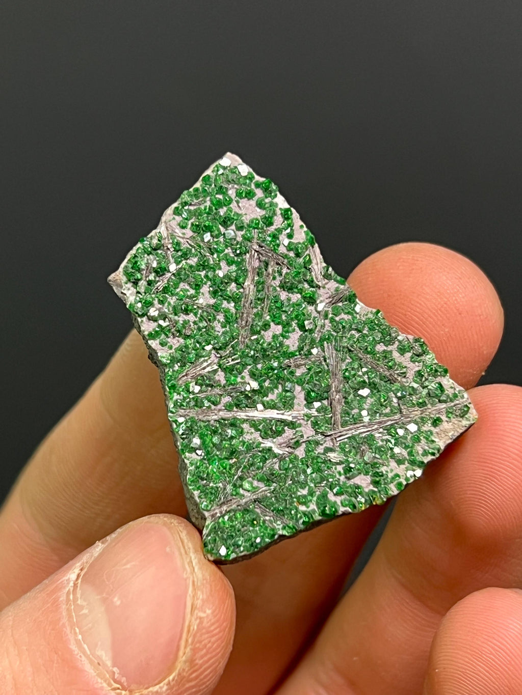 Very Special, Uvarovite Garnet Specimen - Crystal Gemstone AE 