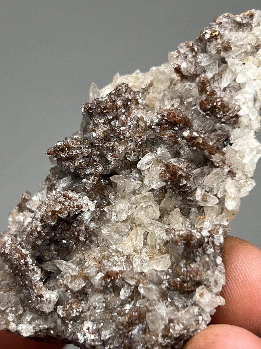 Very Special, Crystal Calcite On Hematite, From Turkey - Crystal Gemstone AE 