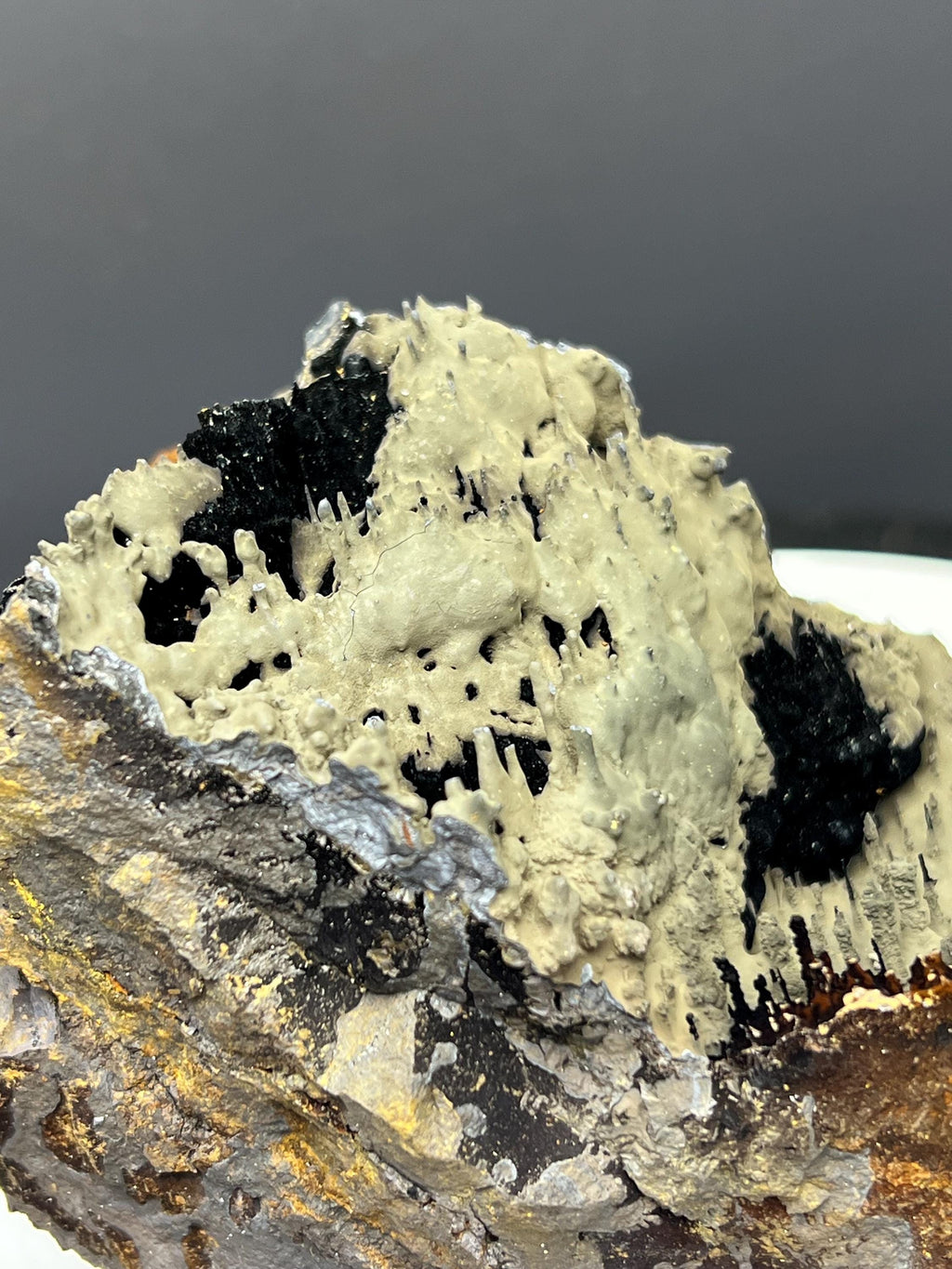 Museum Grade! Very Special Formation Specularite And Limonite With Stalactites Goethtie Specimen - Crystal Gemstone AE 