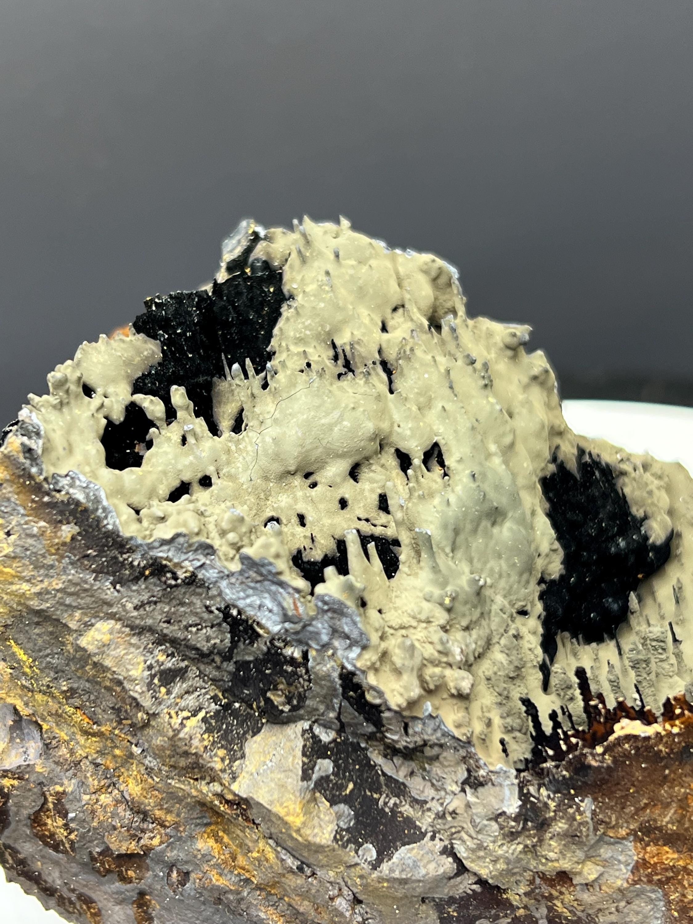 Museum Grade! Very Special Formation Specularite And Limonite With Stalactites Goethtie Specimen - Crystal Gemstone AE 