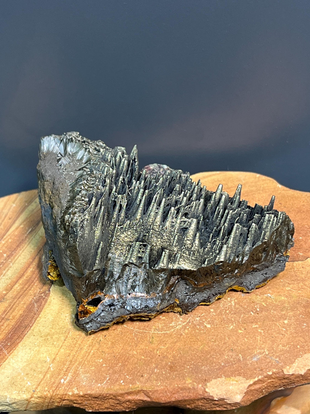Museum Grade Special Golden Color Stalactite Goethite, For Special Collection - Crystal Gemstone AE 