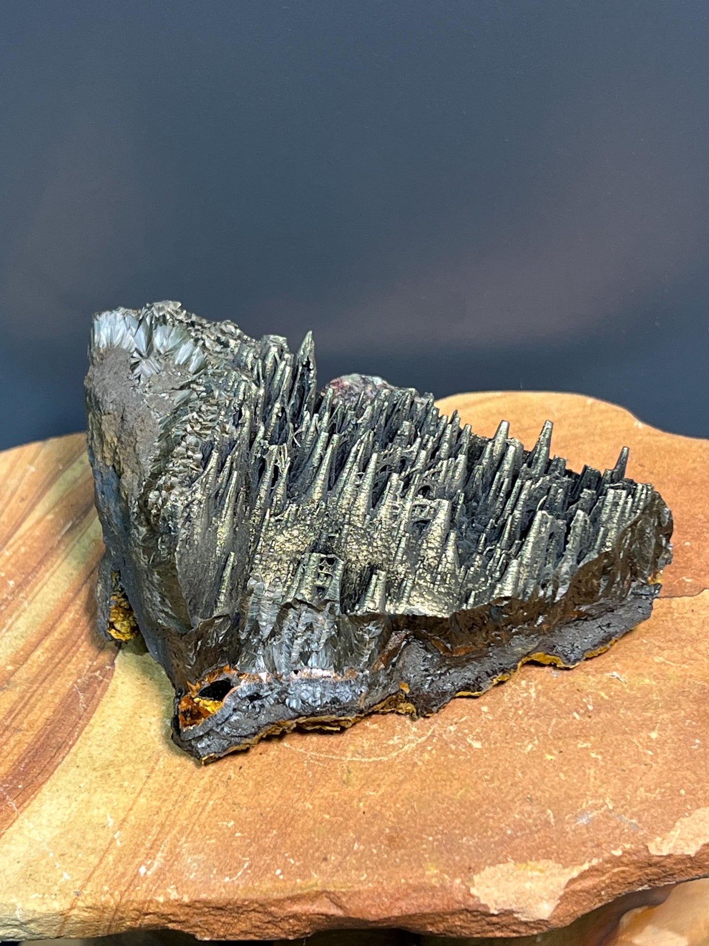 Museum Grade Special Golden Color Stalactite Goethite, For Special Collection - Crystal Gemstone AE 