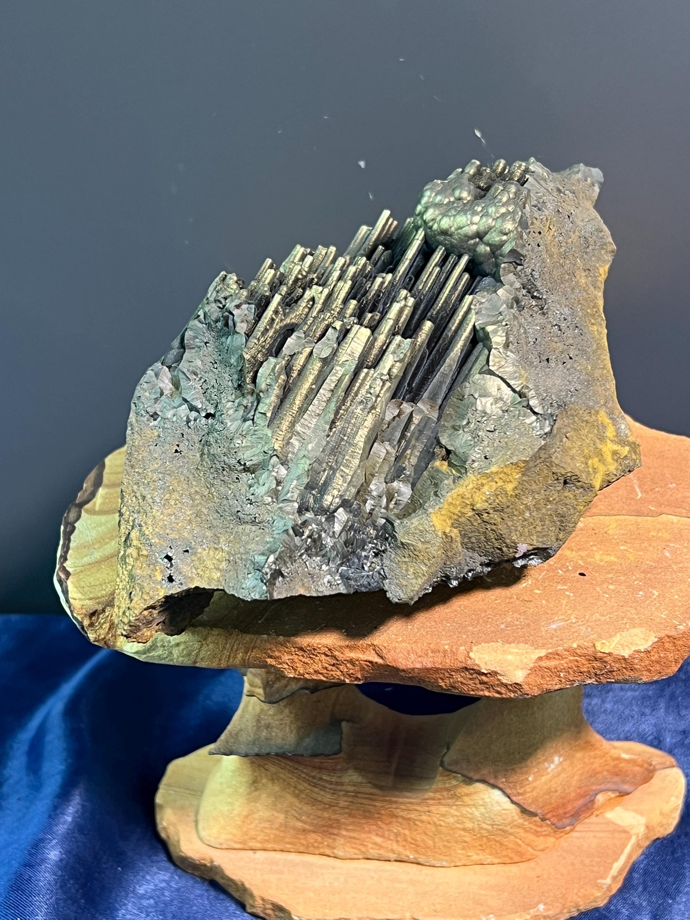 "Museum Grade" Golden Color Stalactite Goethite - Crystal Gemstone AE 