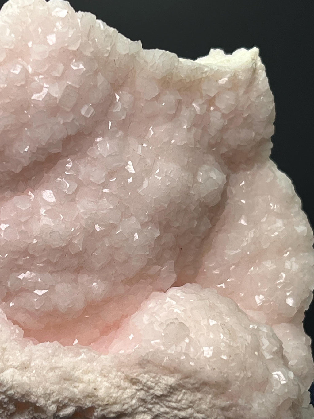 Pink Rhodocrosite With Calcite Specimen - Crystal Gemstone AE 