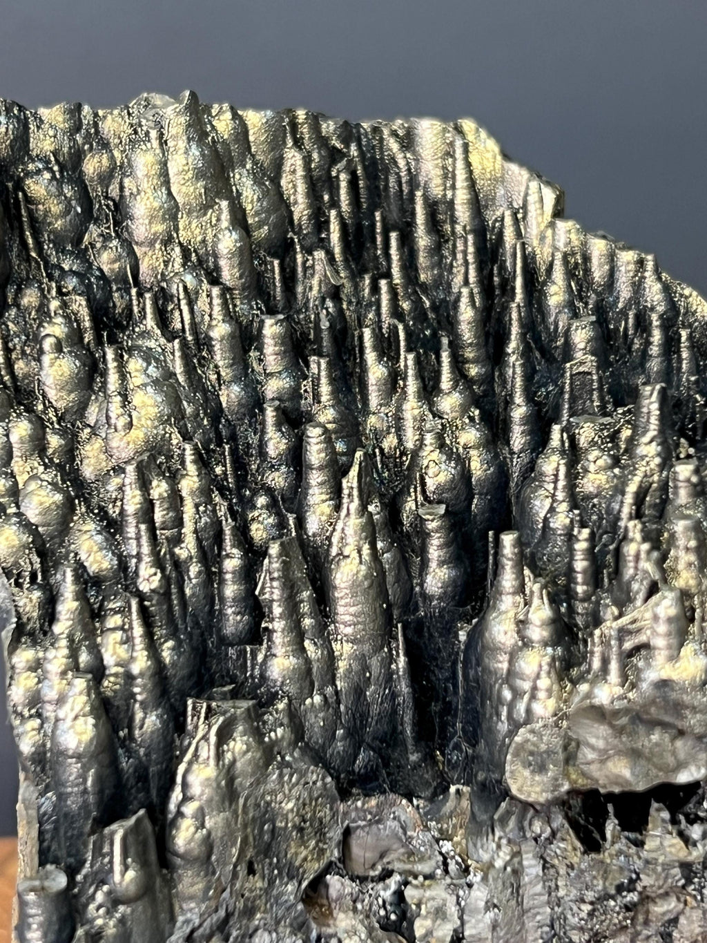 Museum Quality! Very Special Golden Color Stalactite Goethite Specimen - Crystal Gemstone AE 