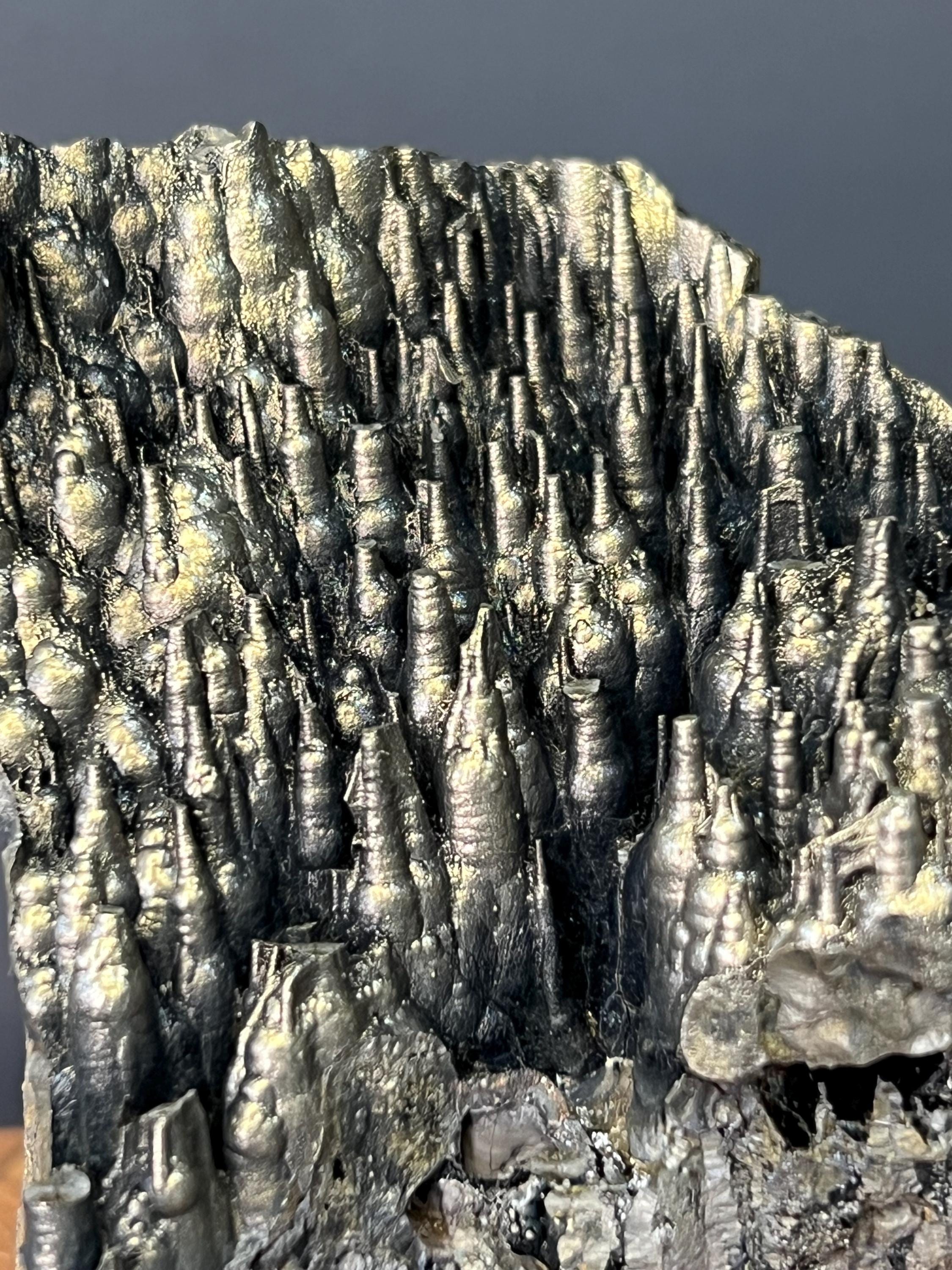 Museum Quality! Very Special Golden Color Stalactite Goethite Specimen - Crystal Gemstone AE 