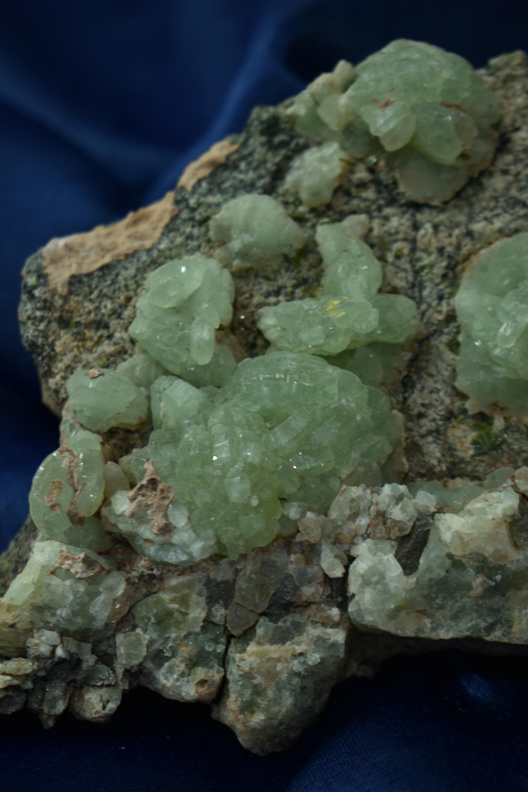 Green Prehnite Crystals From Morocco - Crystal Gemstone AE 