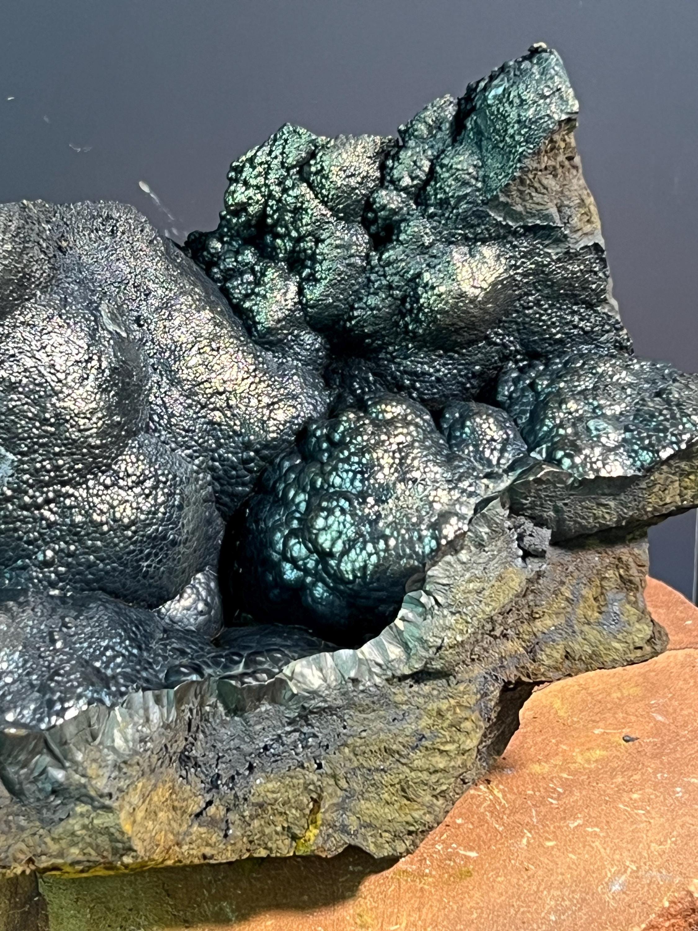 "Museum Grade" Golden Color Botryoidal Goethite - Crystal Gemstone AE 