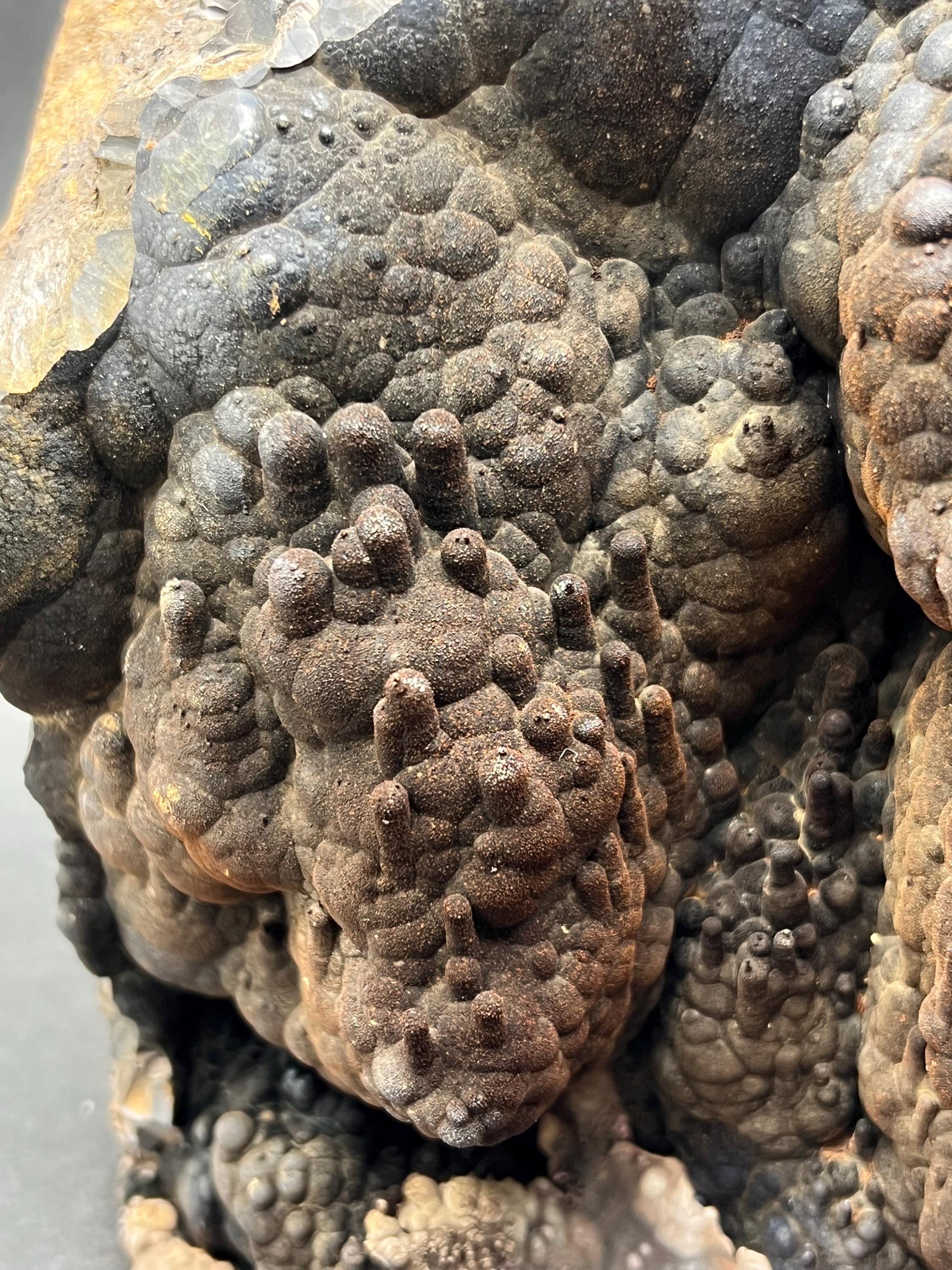 Botryoidal And Stalactite Formed Limonite On Goethite - Crystal Gemstone AE 