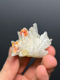 Cinnabar And Pyrite On Quartz Specimen, 42gram - Crystal Gemstone AE 