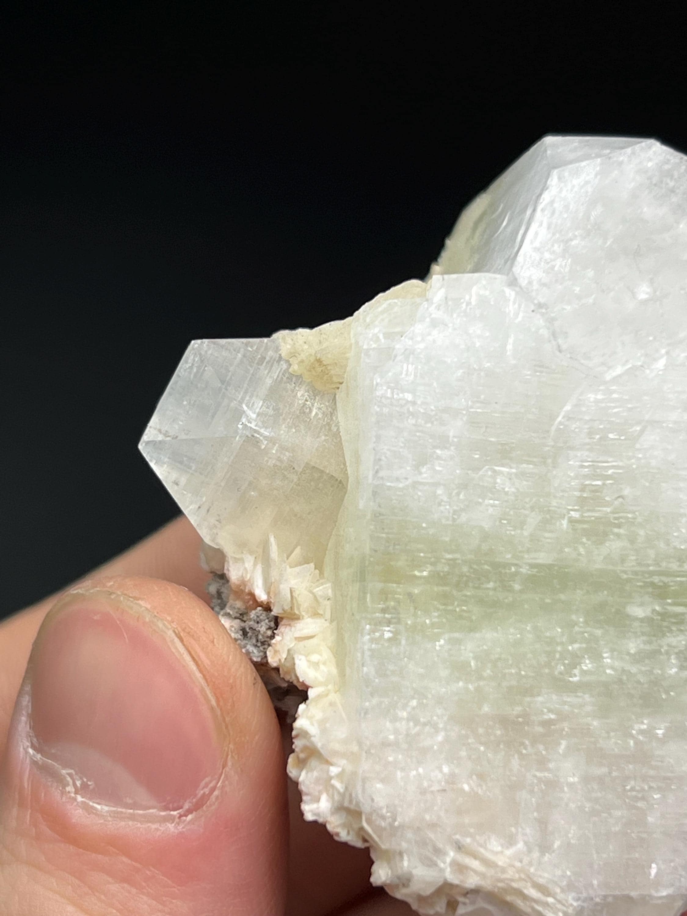 Fluorapophyllite With Apophyllite Stilbite - Crystal Gemstone AE 