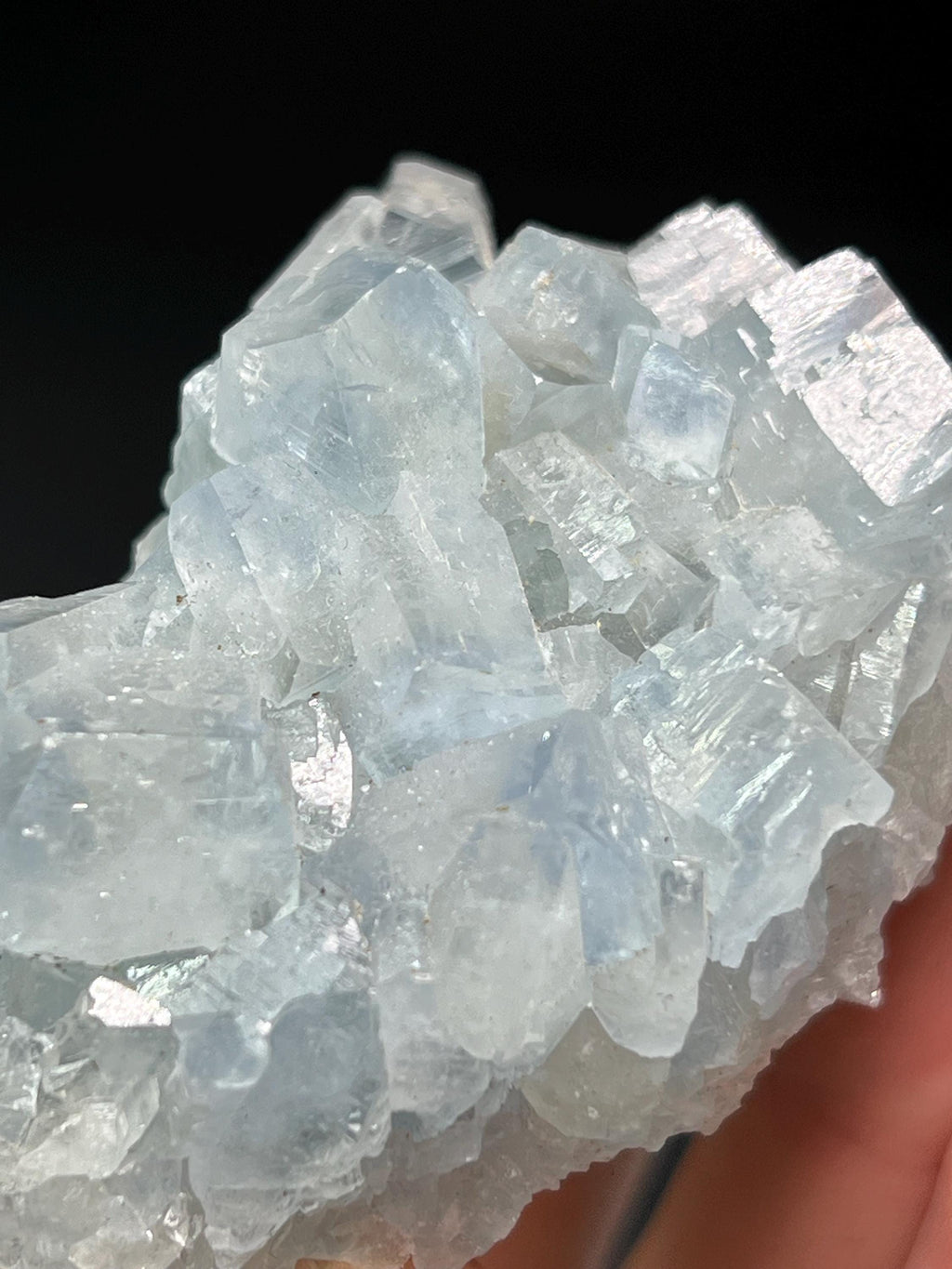 Blue Celestine Specimen - Crystal Gemstone AE 