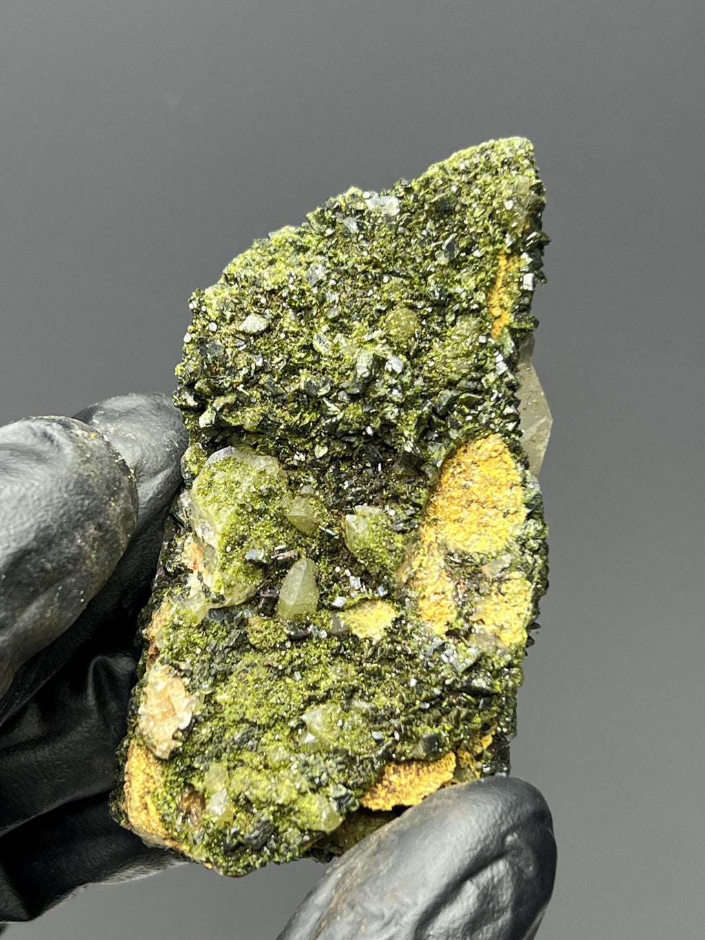 Two Sided Dark Green Epidote & Chlorite Quartz - Crystal Gemstone AE 