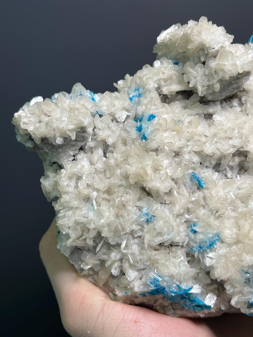 Museum Grade, Cavansite On Stilbite Specimen, 1,7kg - Crystal Gemstone AE 