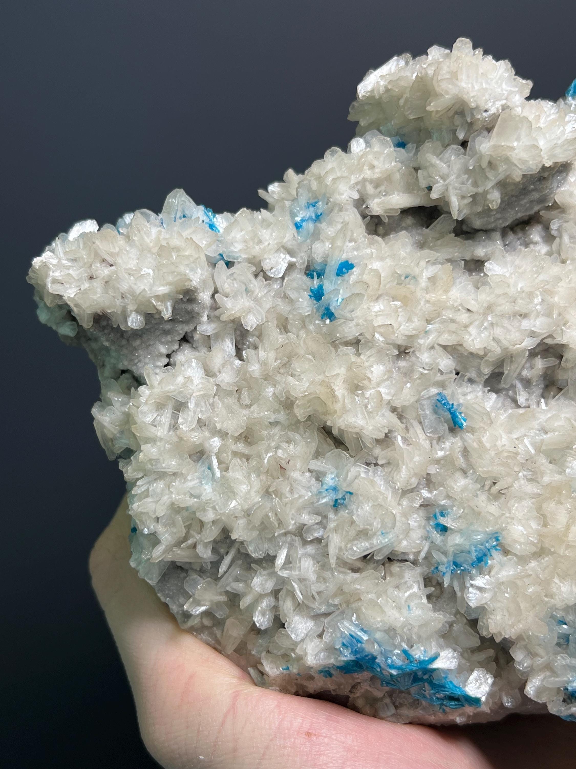 Museum Grade, Cavansite On Stilbite Specimen, 1,7kg - Crystal Gemstone AE 