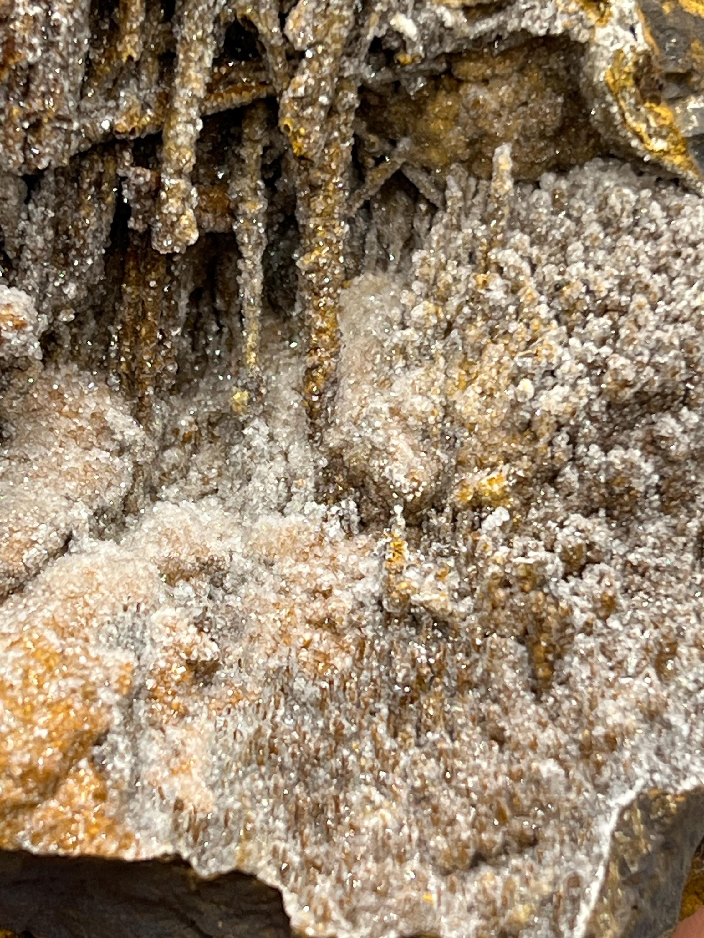 Very unique formation very showy crystal calcite on stalactite hematite, special collections - Crystal Gemstone AE 