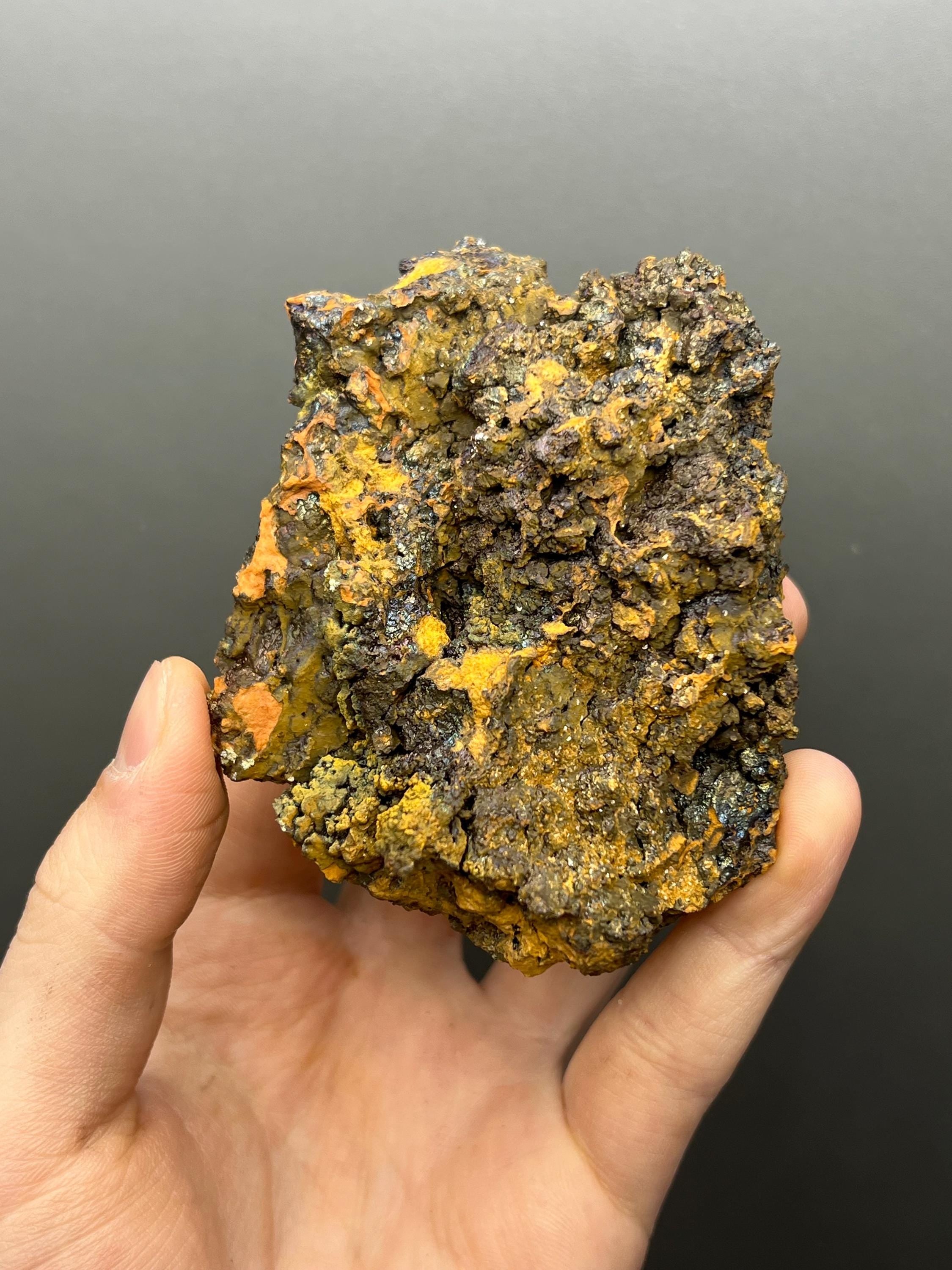 Very Special Formation Limonite And Calcite On Colourful Goethite - Crystal Gemstone AE 
