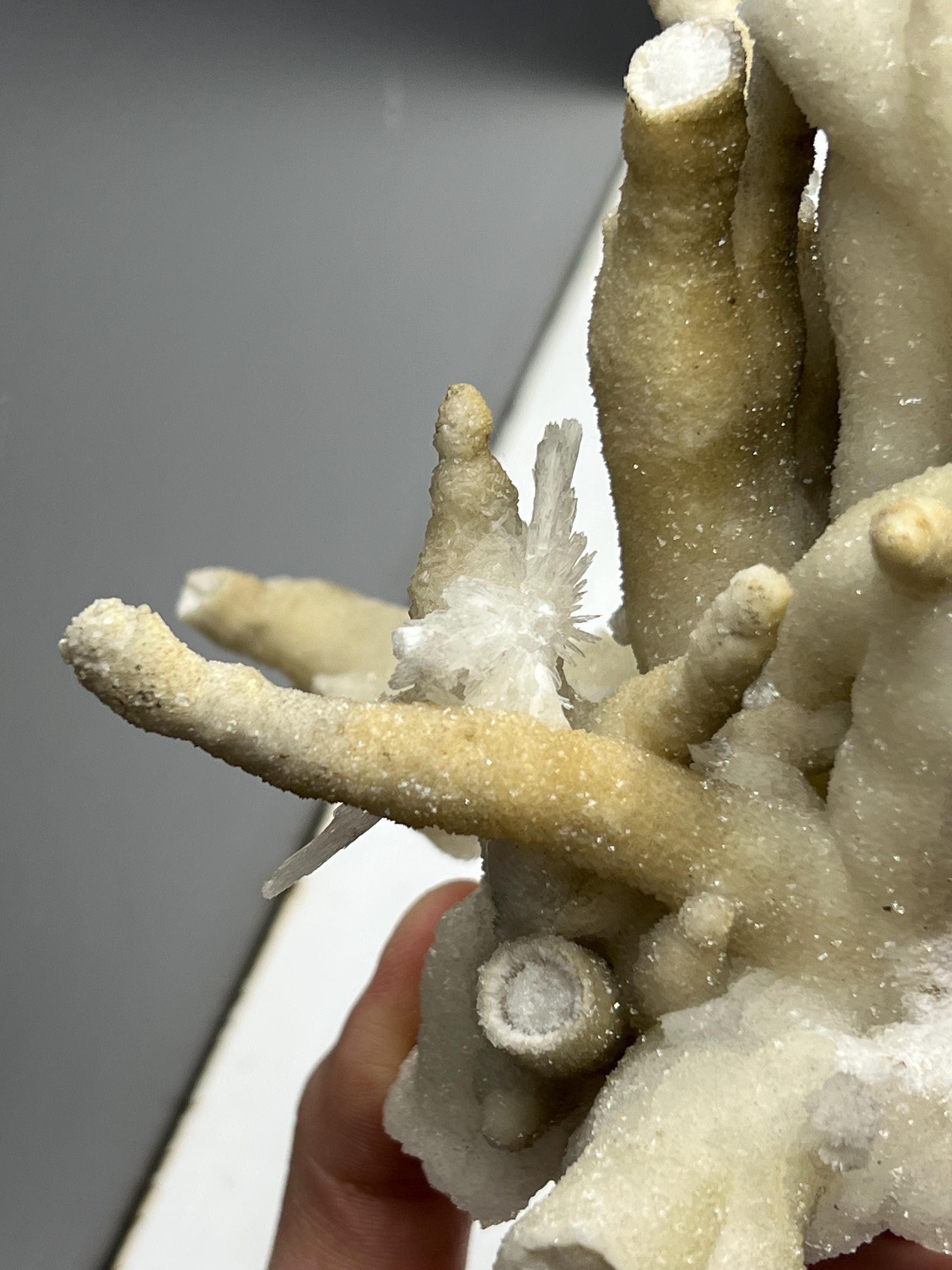 Very Special And Showy Stalactite Aragonite Mineral, From Turkey - Crystal Gemstone AE 