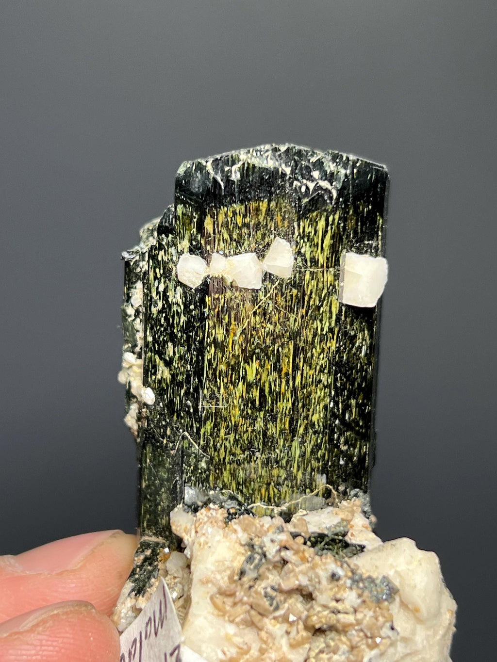 Aegirine And Ortochlase With Zircon - Malawi - Crystal Gemstone AE 
