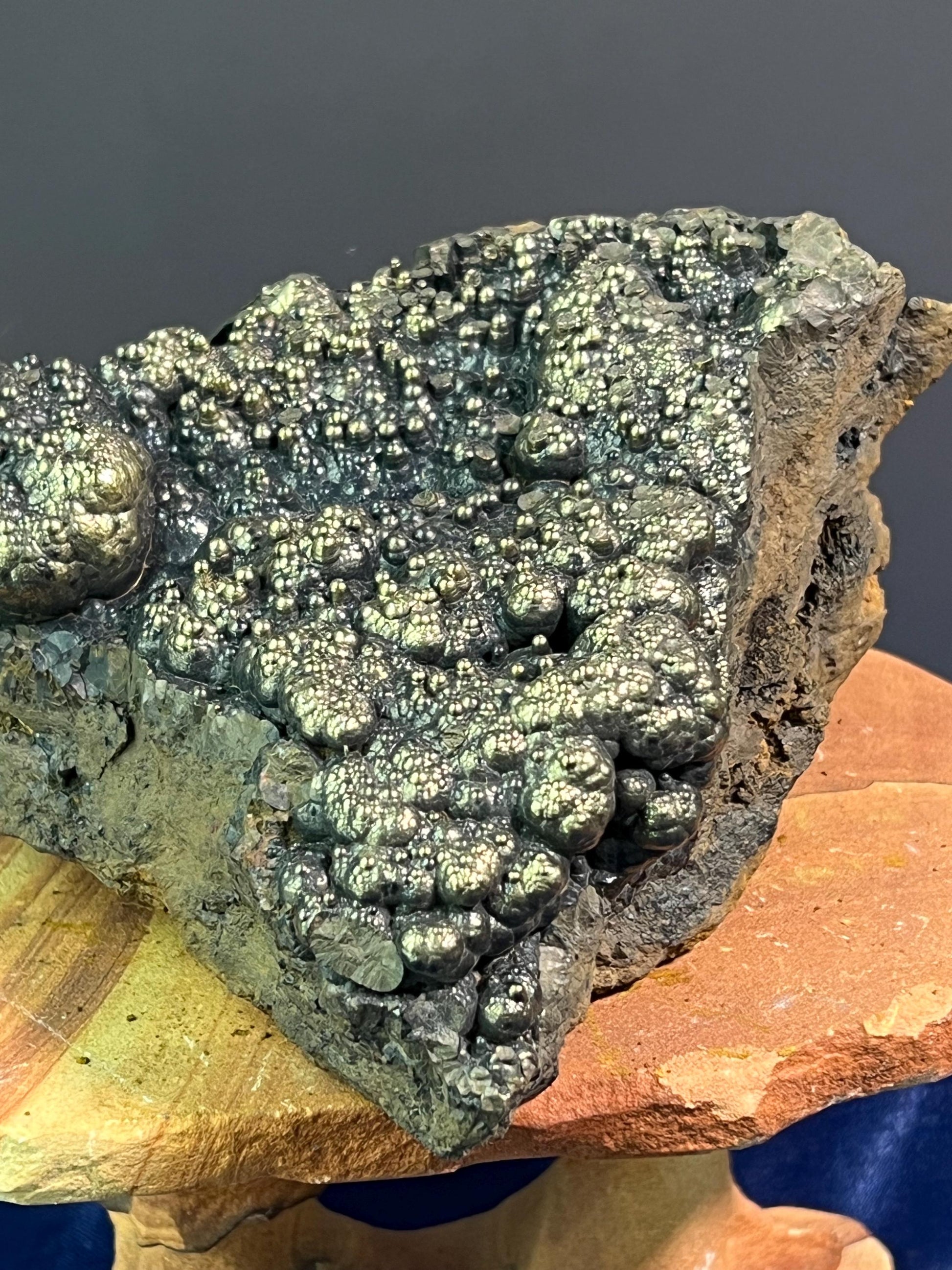 "Museum Grade" Golden Color Botryoidal Goethite - Crystal Gemstone AE 