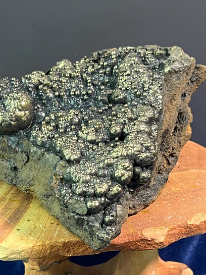 "Museum Grade" Golden Color Botryoidal Goethite - Crystal Gemstone AE 