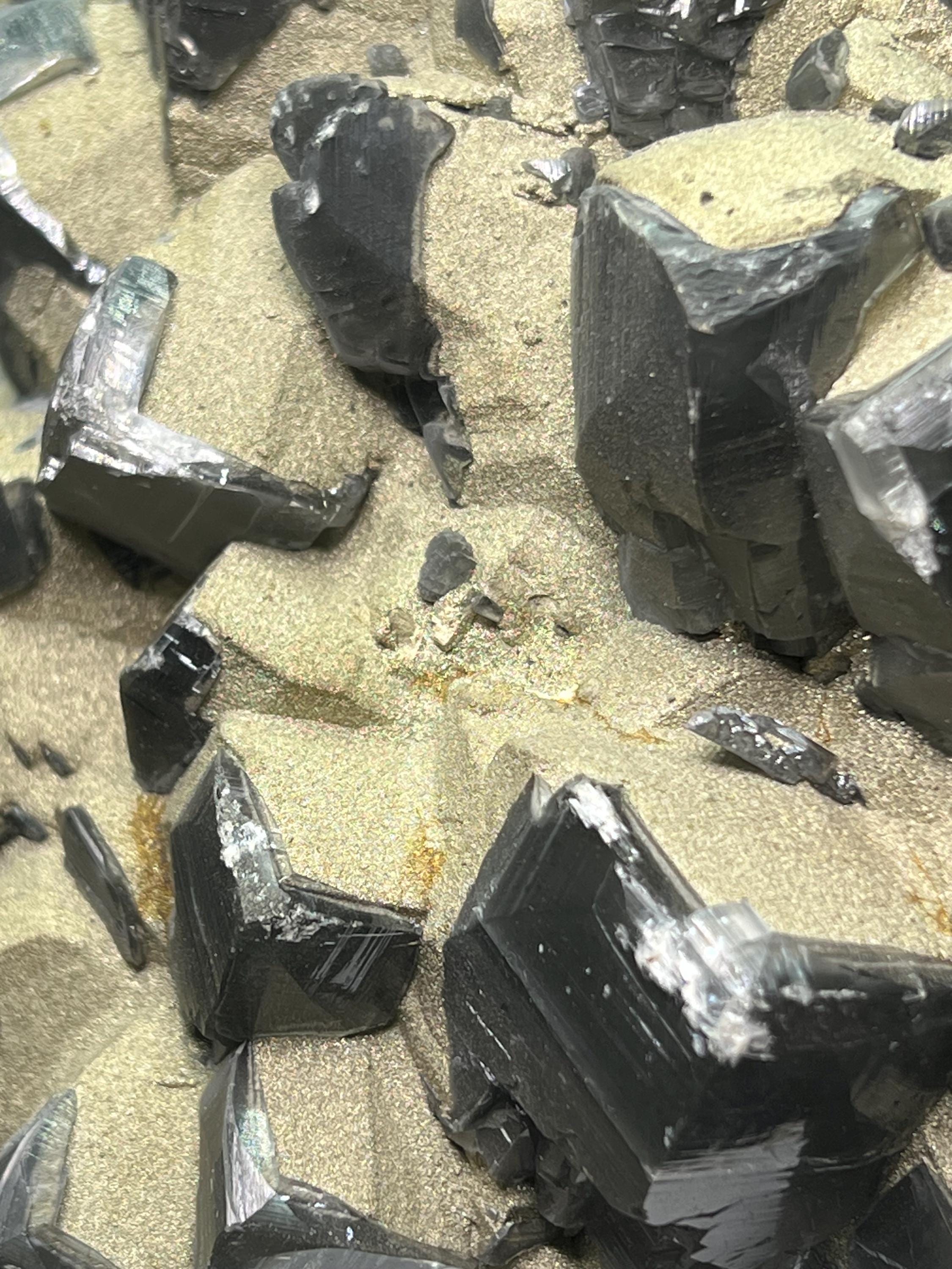 Very Showy! Pyrite Alloy Gray Crystal Calcite - Crystal Gemstone AE 