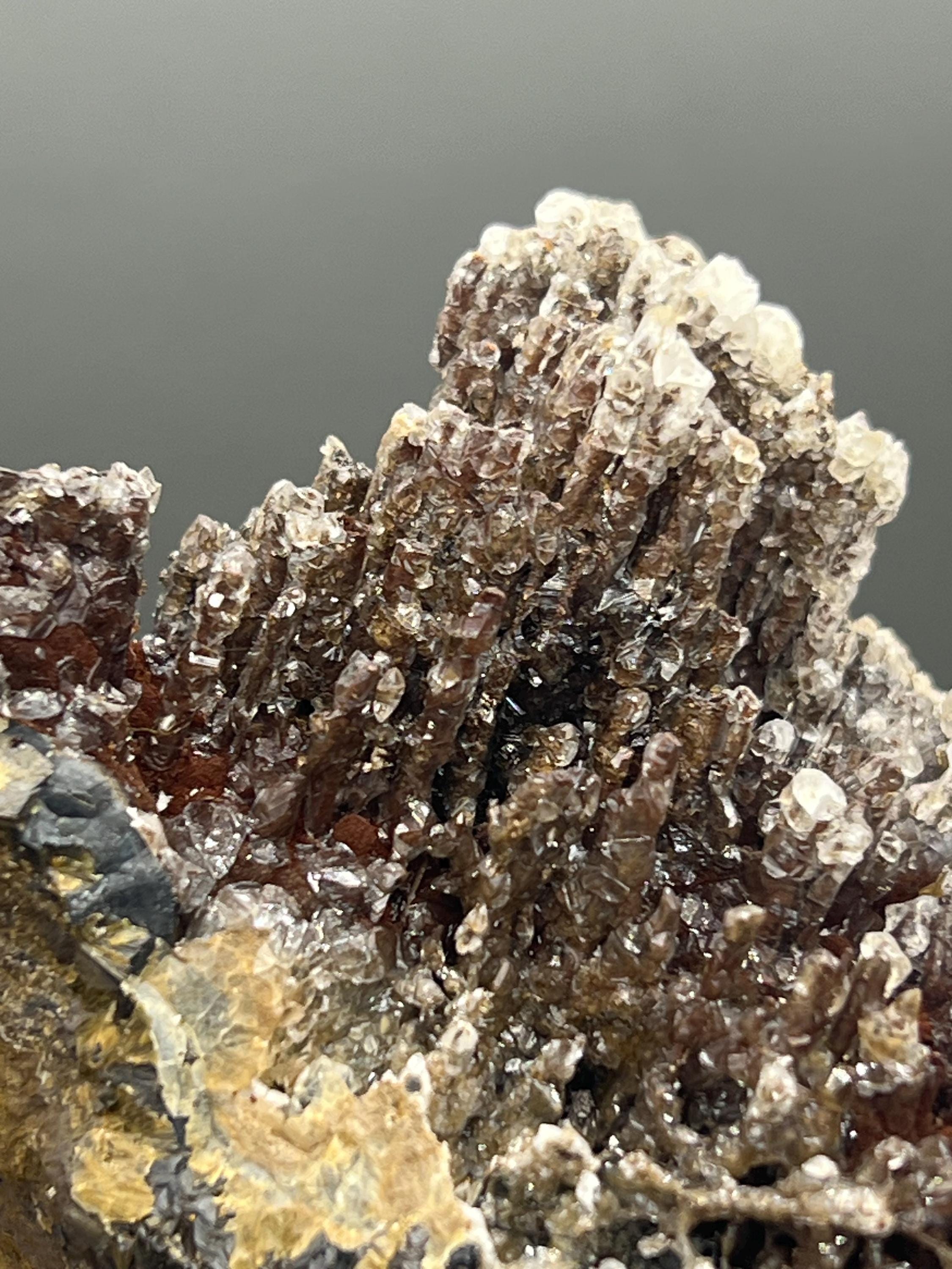 Museum Quality Crystal Calcite On Stalactite Hematite - Crystal Gemstone AE 