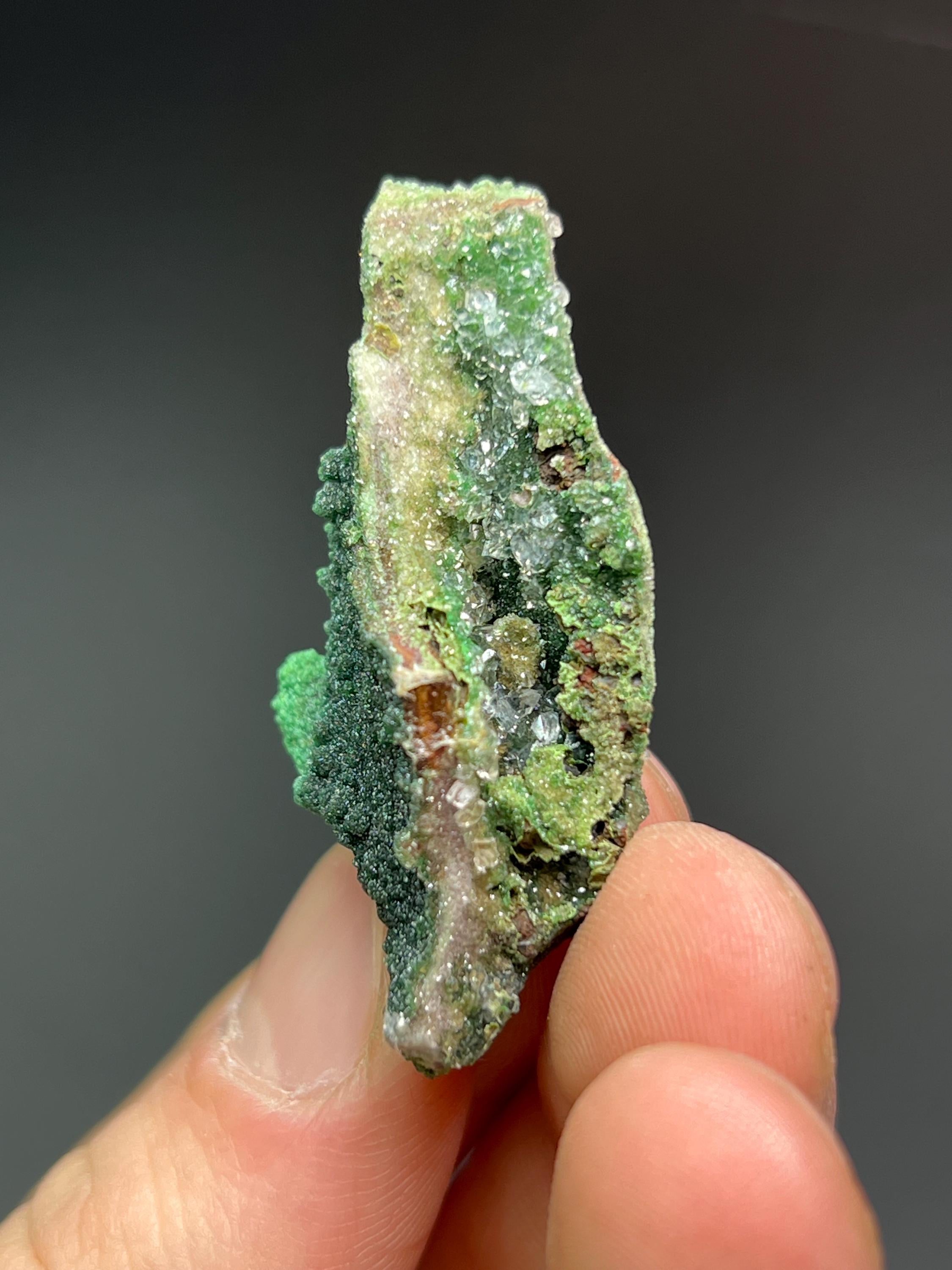 Conichalcite, Malachite With Cuprite Specimen - Crystal Gemstone AE 
