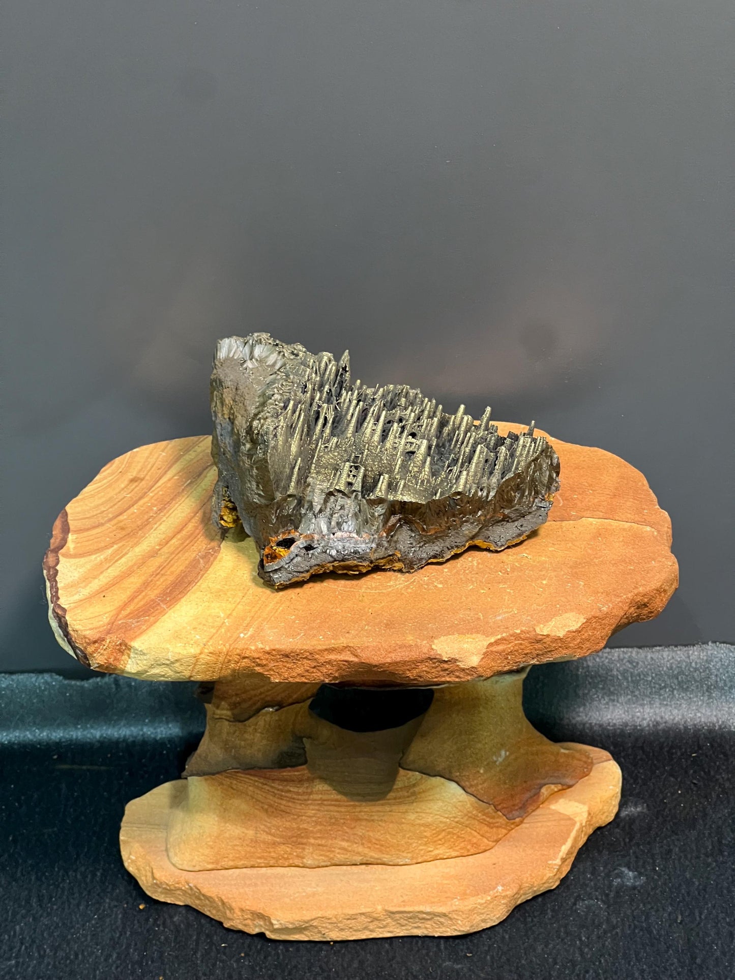 Museum Grade Special Golden Color Stalactite Goethite, For Special Collection - Crystal Gemstone AE 
