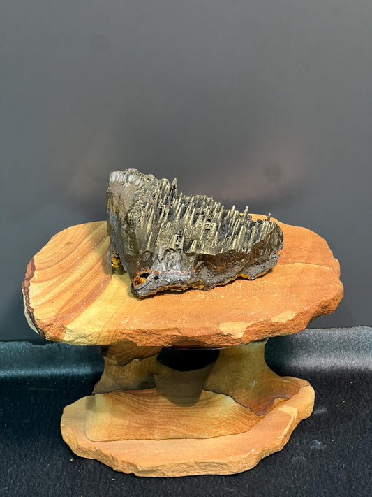 Museum Grade Special Golden Color Stalactite Goethite, For Special Collection - Crystal Gemstone AE 