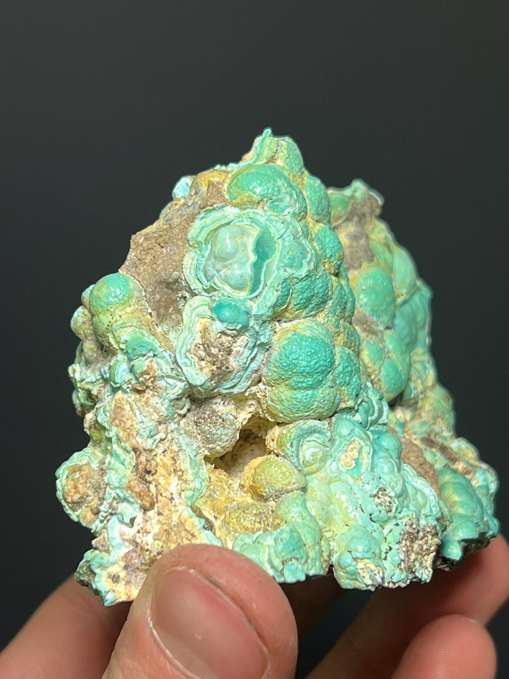 Teal Rosasite Specimen, Botryoidal Mineral, Mexico (290gram) - Crystal Gemstone AE 