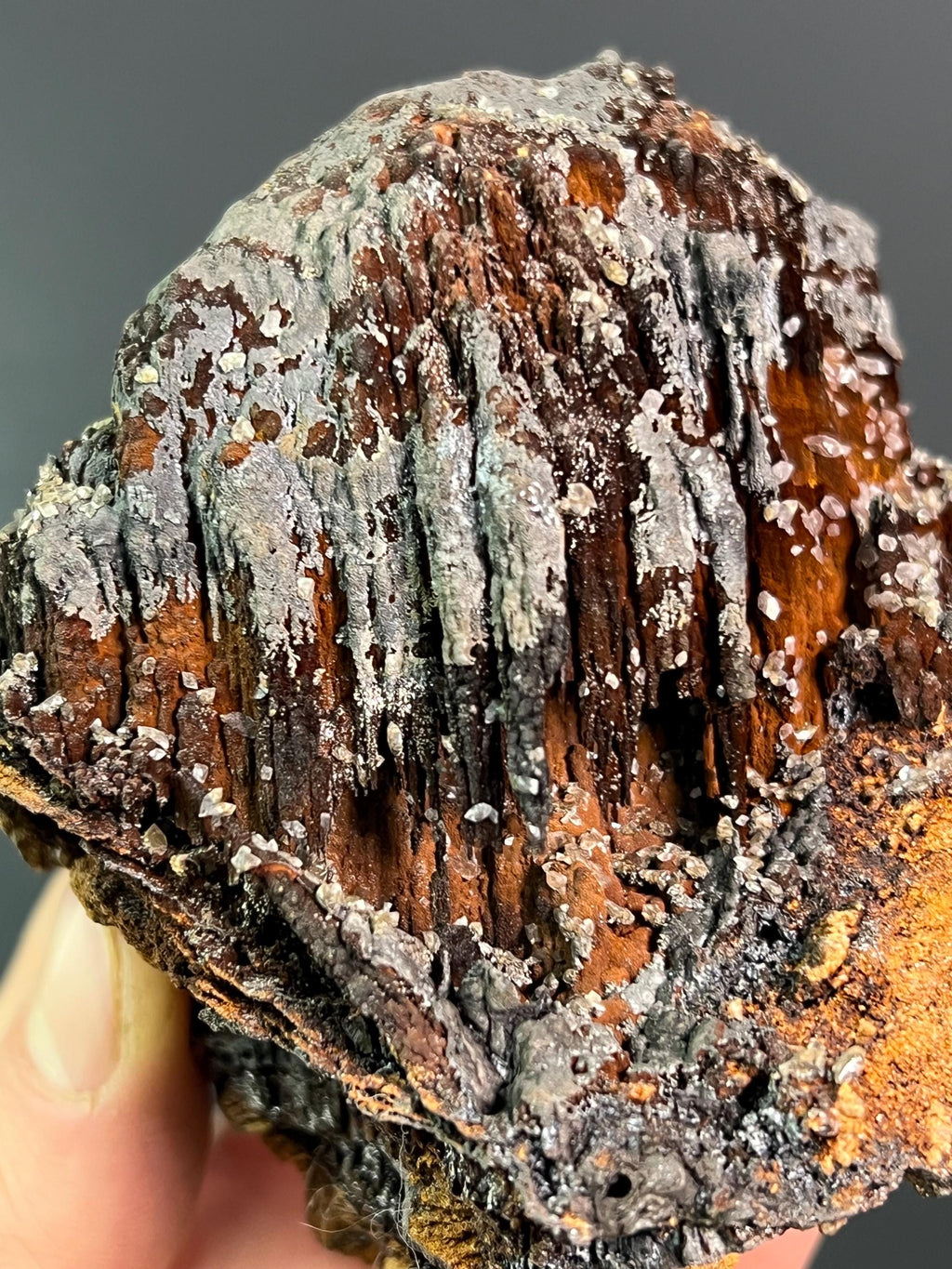 Museum Grade Limonite And Crystal Barite With Stalactite Goethite - Crystal Gemstone AE 