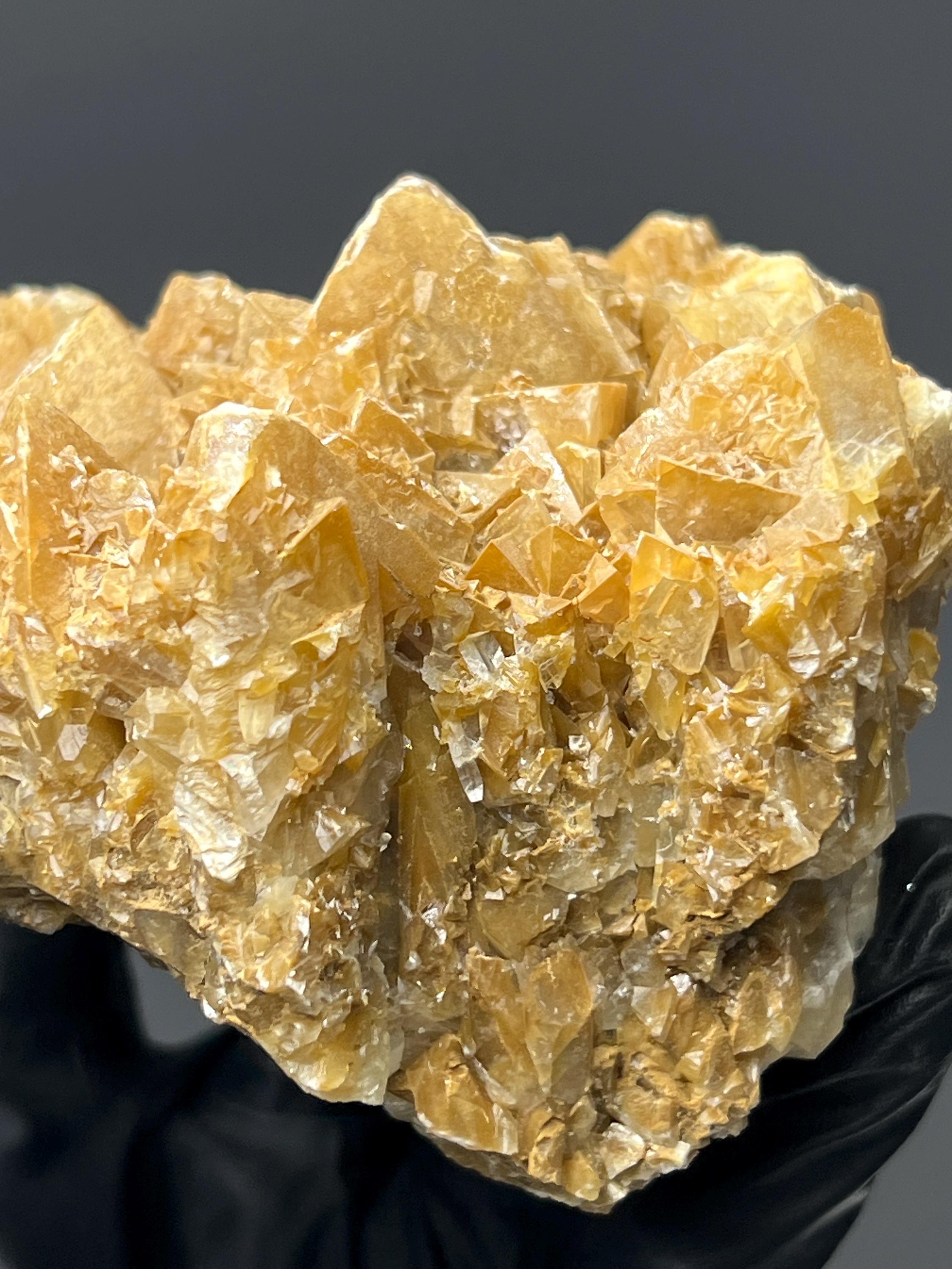 Orange Crystal Calcite from Kayseri, Turkey - Crystal Gemstone AE 