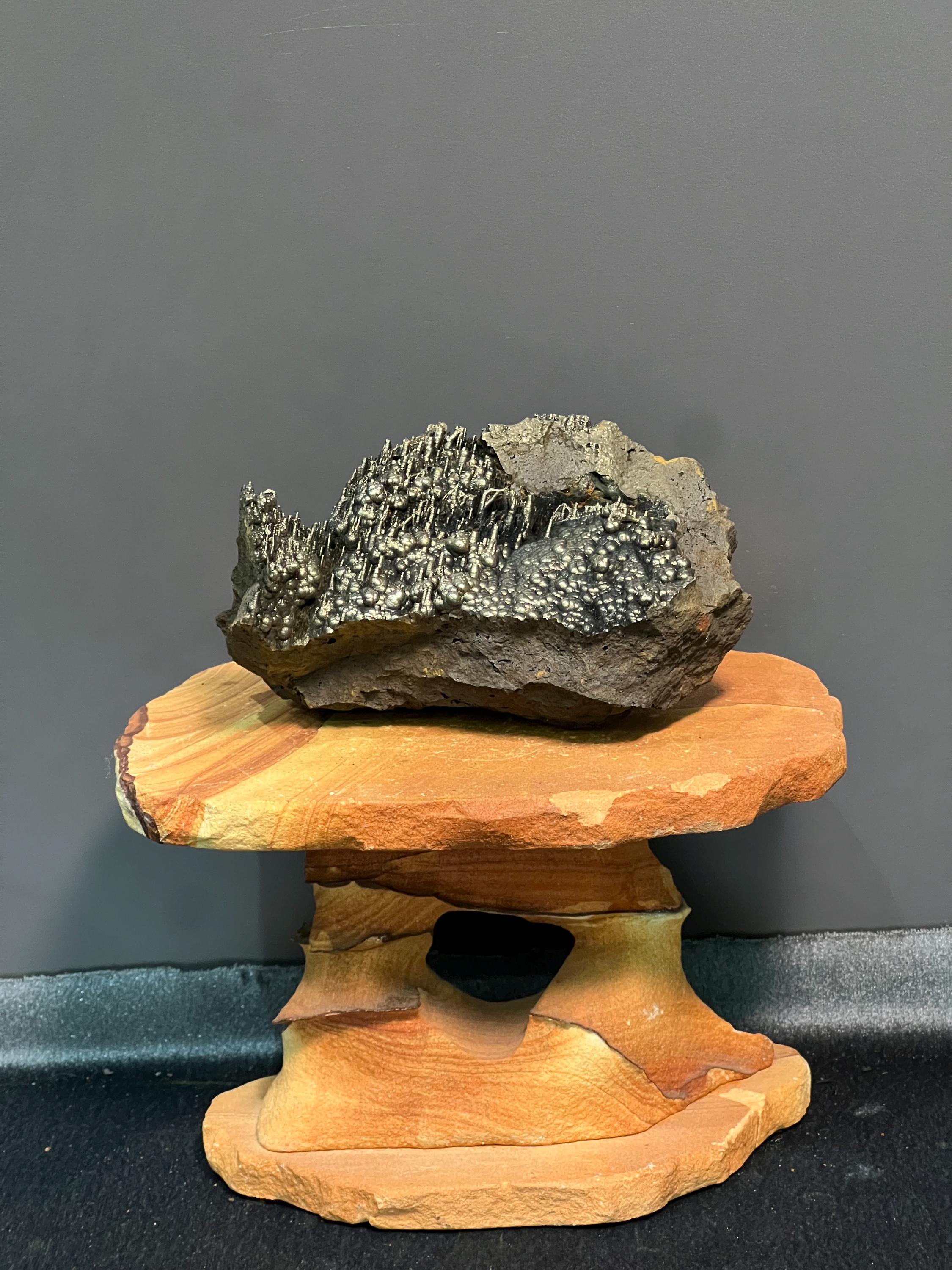 Museum Grade Very Showy Stalactite And Botryoidal Formation Golden Color Goethite, For Special Collection - Crystal Gemstone AE 