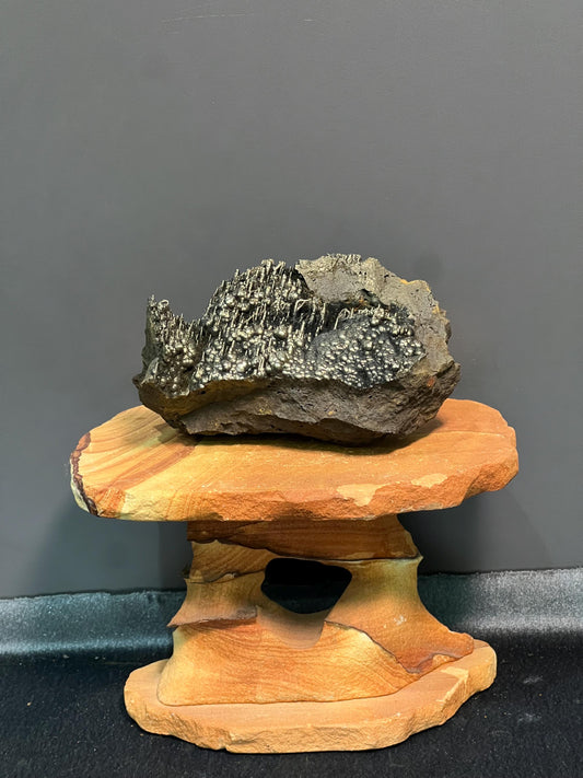 Museum Grade Very Showy Stalactite And Botryoidal Formation Golden Color Goethite, For Special Collection - Crystal Gemstone AE 