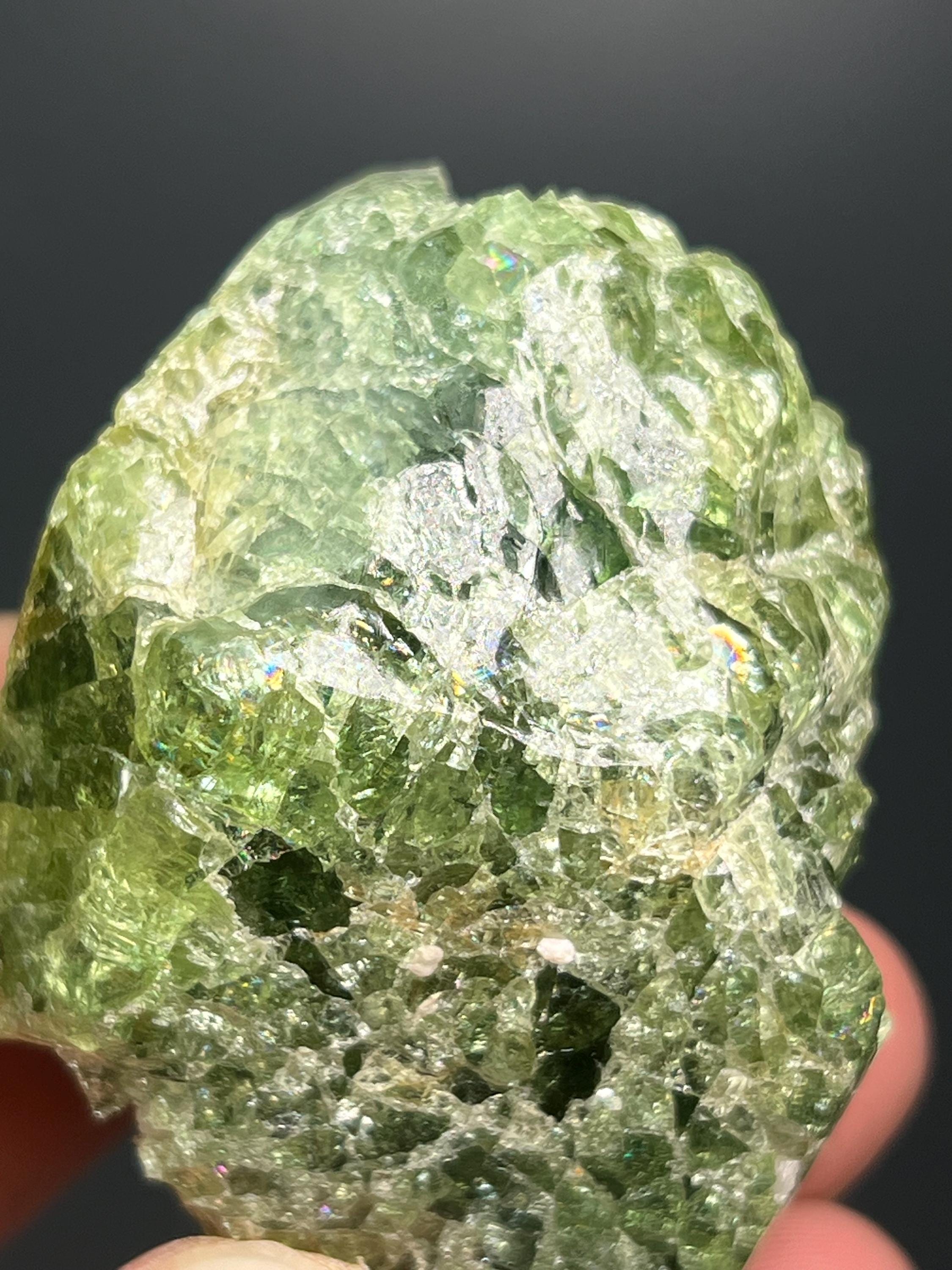 Fluorapatite Var. Apatite And Calcite Specimen - Crystal Gemstone AE 