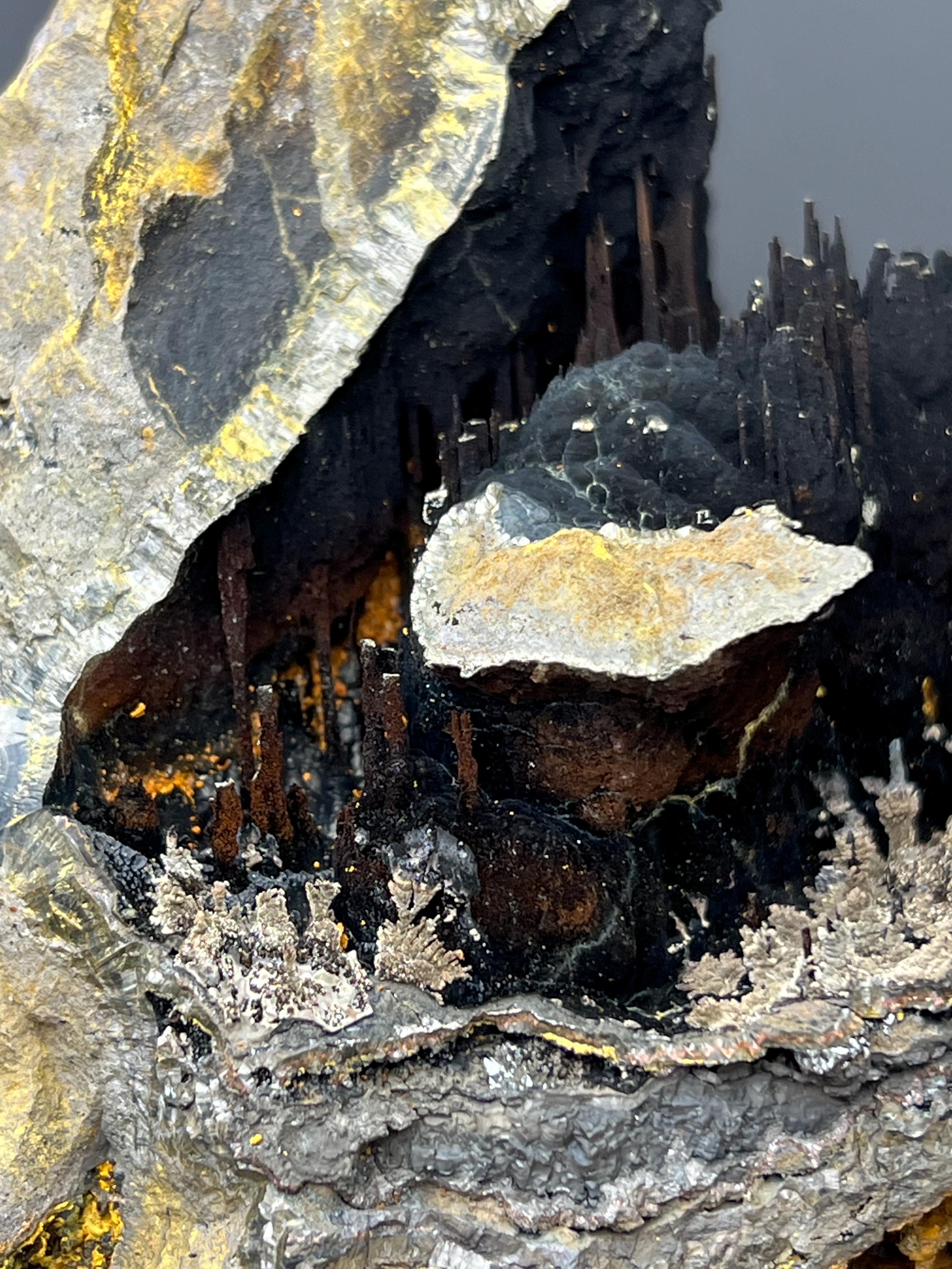 Museum Grade! Very Showy Limonite And Specularite With Stalactite Goethite Specimen, For Special Collection - Crystal Gemstone AE 