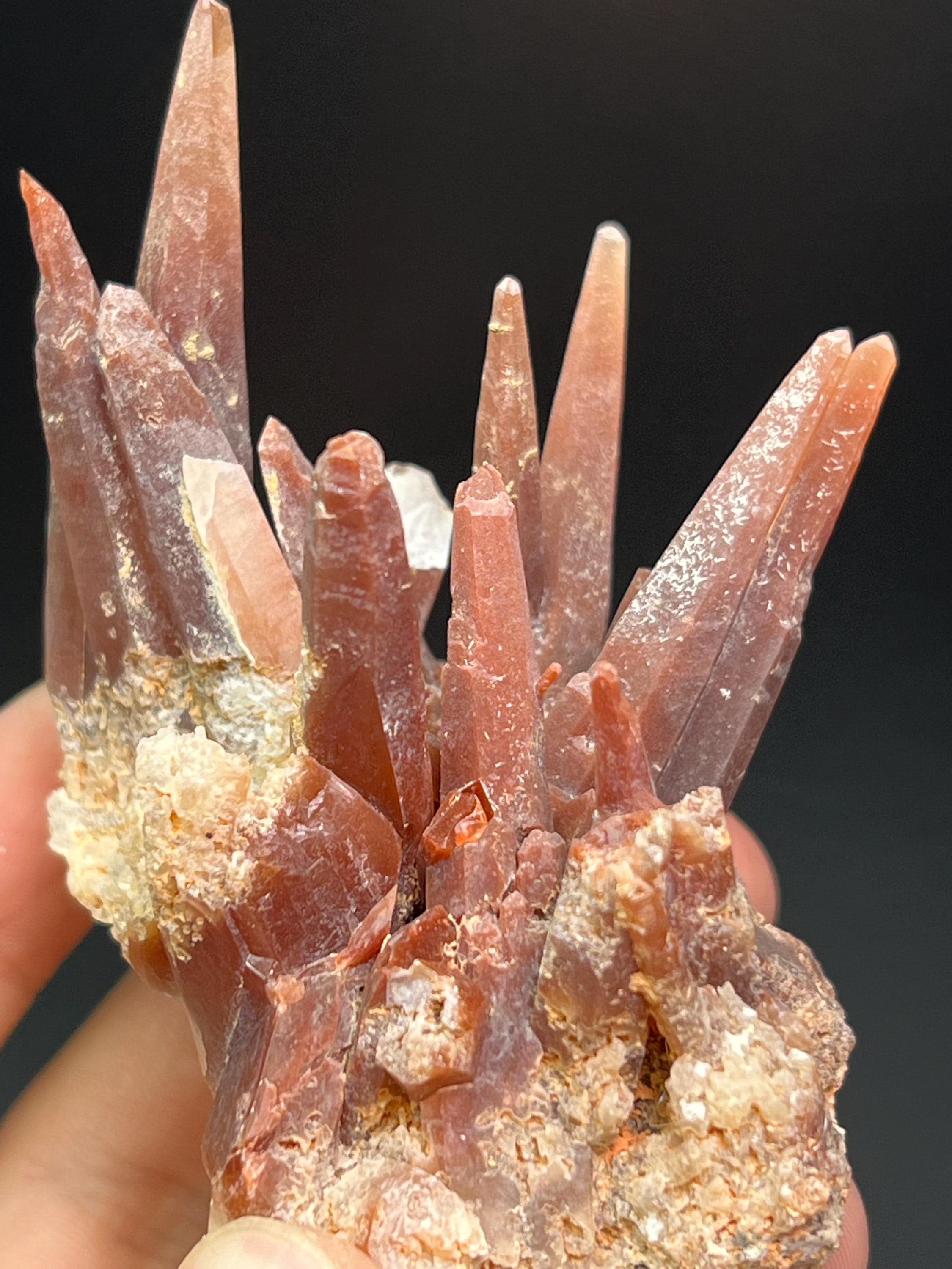 Red Crystal Quartz Specimen - Crystal Gemstone AE 