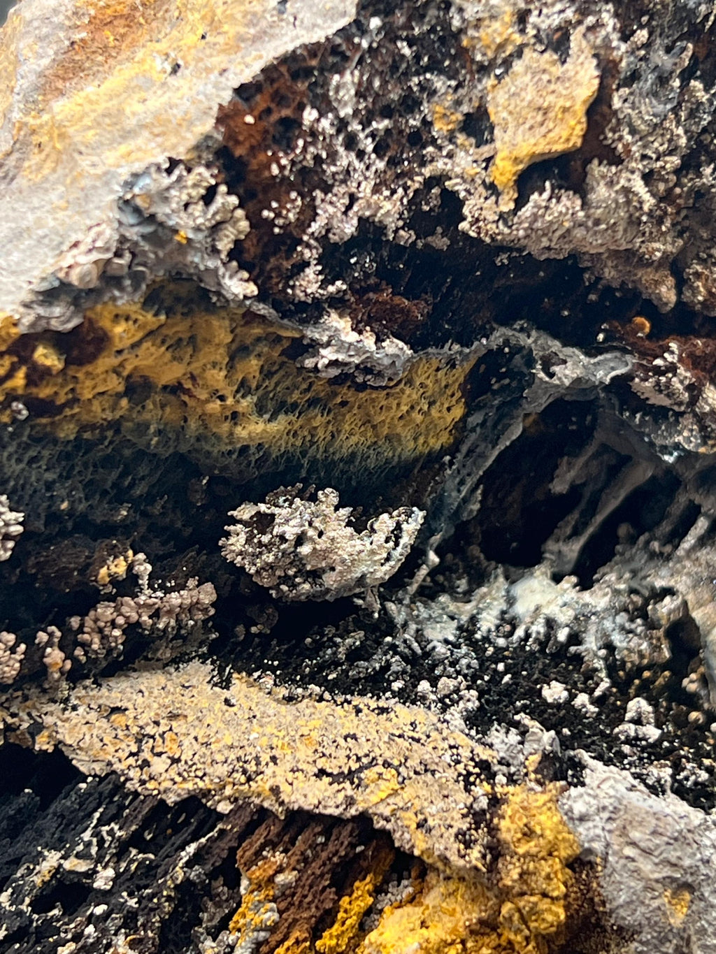 Limonite and Specularite on Stalactite Goethite - Crystal Gemstone AE 
