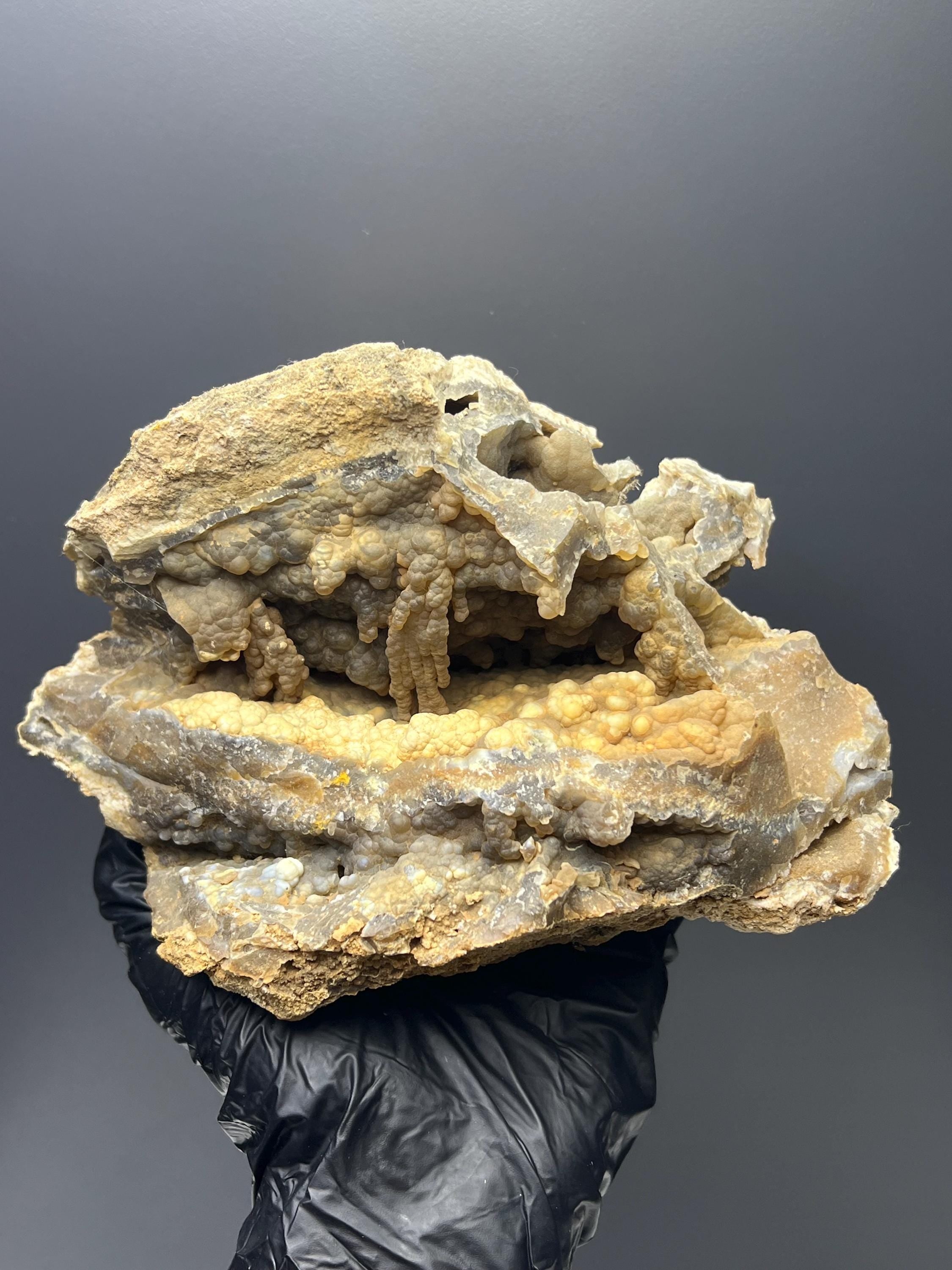Large Size Stalactites Chalcedony Specimen - Crystal Gemstone AE 