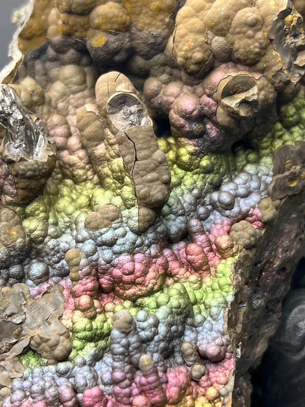 Museum Grade Colourful Iridescent Small Stalactites Goethite Specimen - Crystal Gemstone AE 