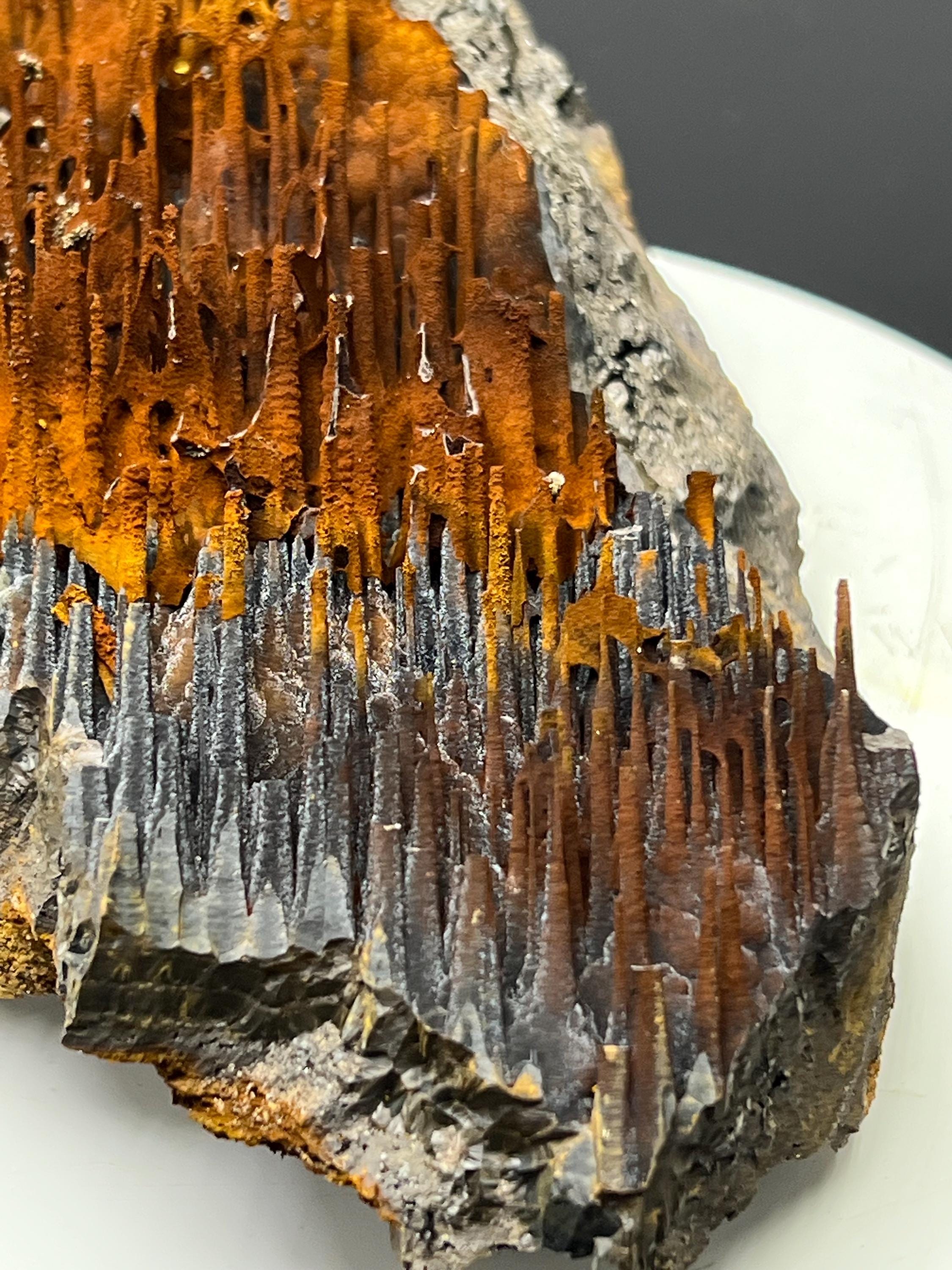 Museum Grade Very Showy Limonite With Velvet Function Stalactite Goethite, For Special Collection - Crystal Gemstone AE 