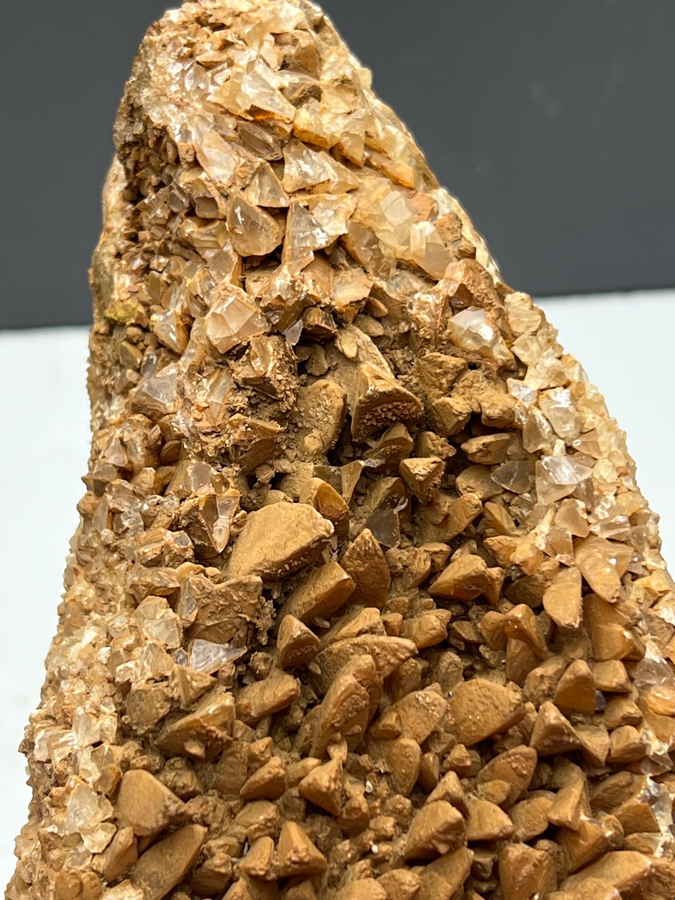 Large Size, Orange Crystal Calcite, From Turkey - Crystal Gemstone AE 