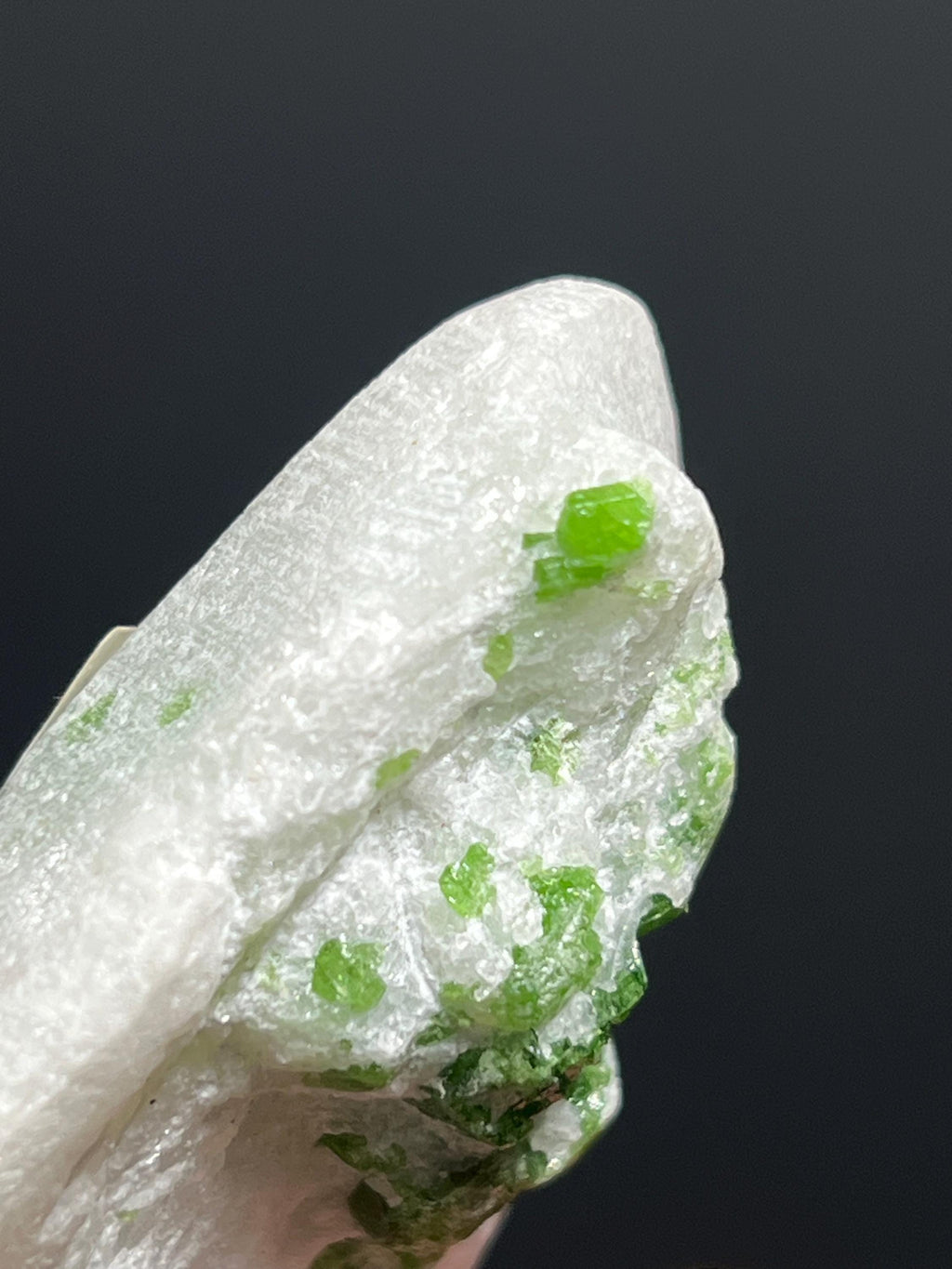 Pargasite On Marble Specimen, 60gram - Crystal Gemstone AE 