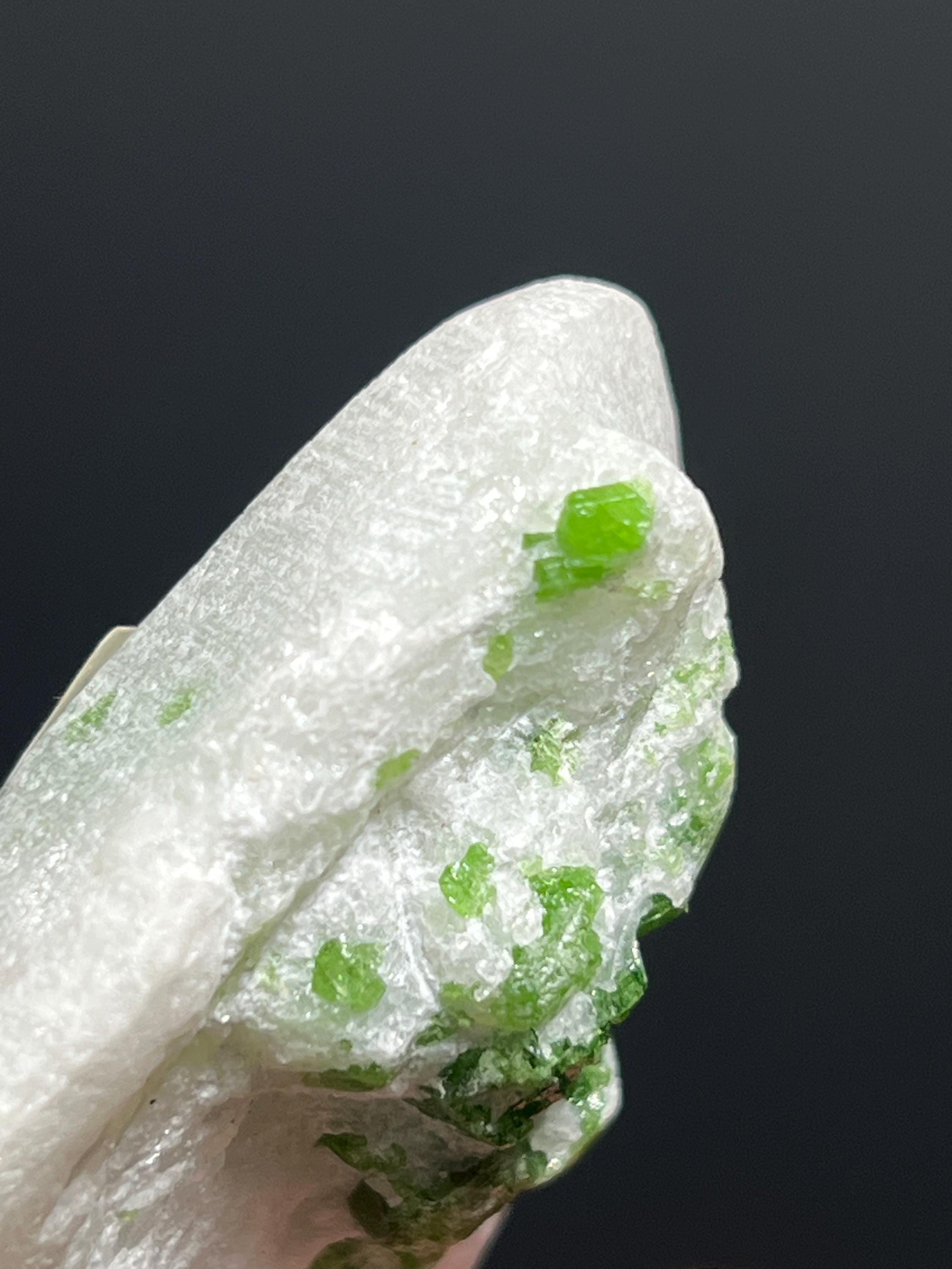 Pargasite On Marble Specimen, 60gram - Crystal Gemstone AE 