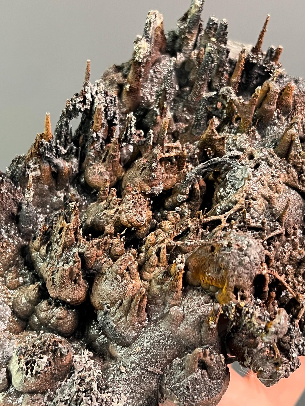 Limonite And Specularite On Stalactite Goethite - Crystal Gemstone AE 