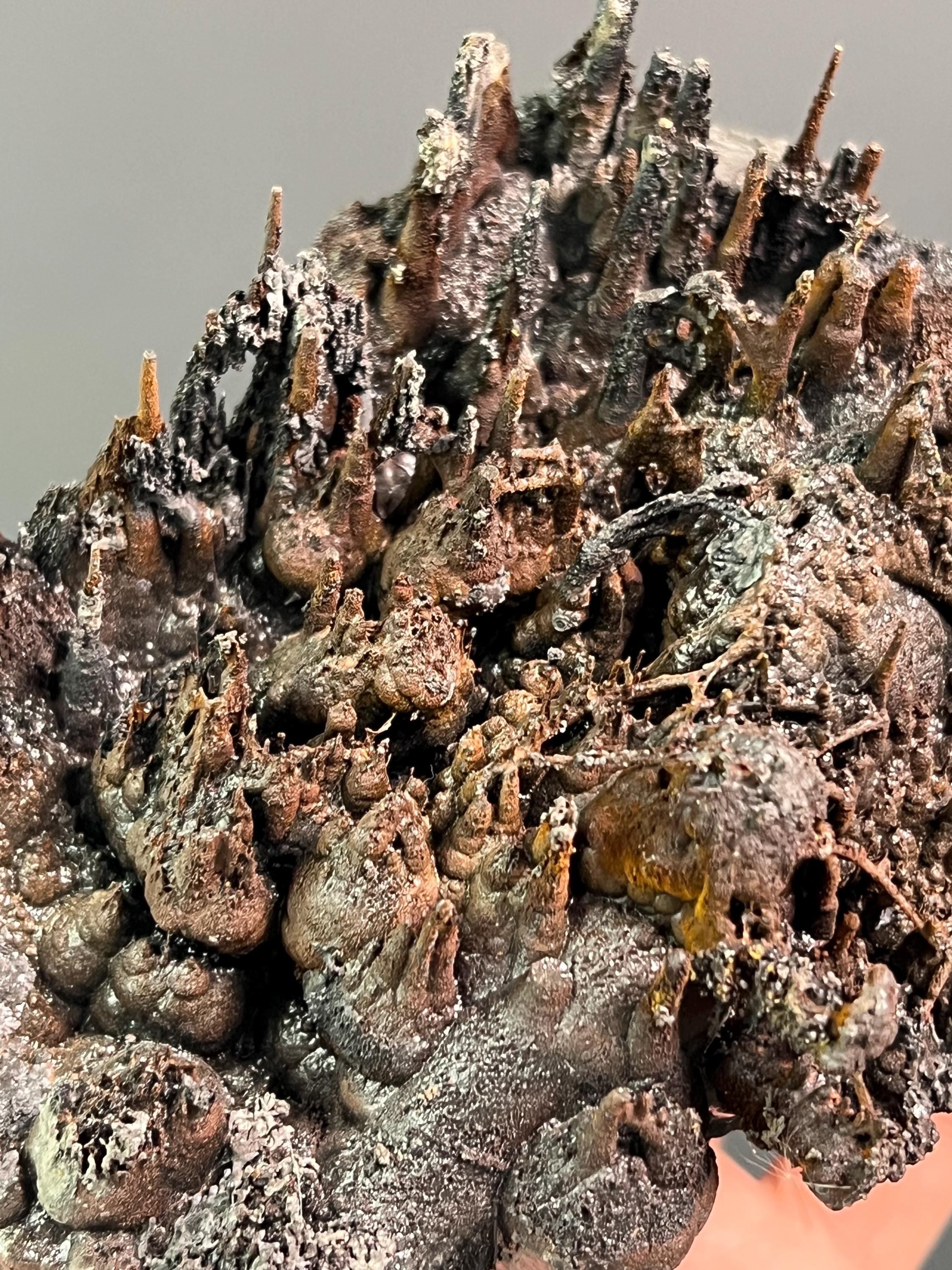 Limonite And Specularite On Stalactite Goethite - Crystal Gemstone AE 