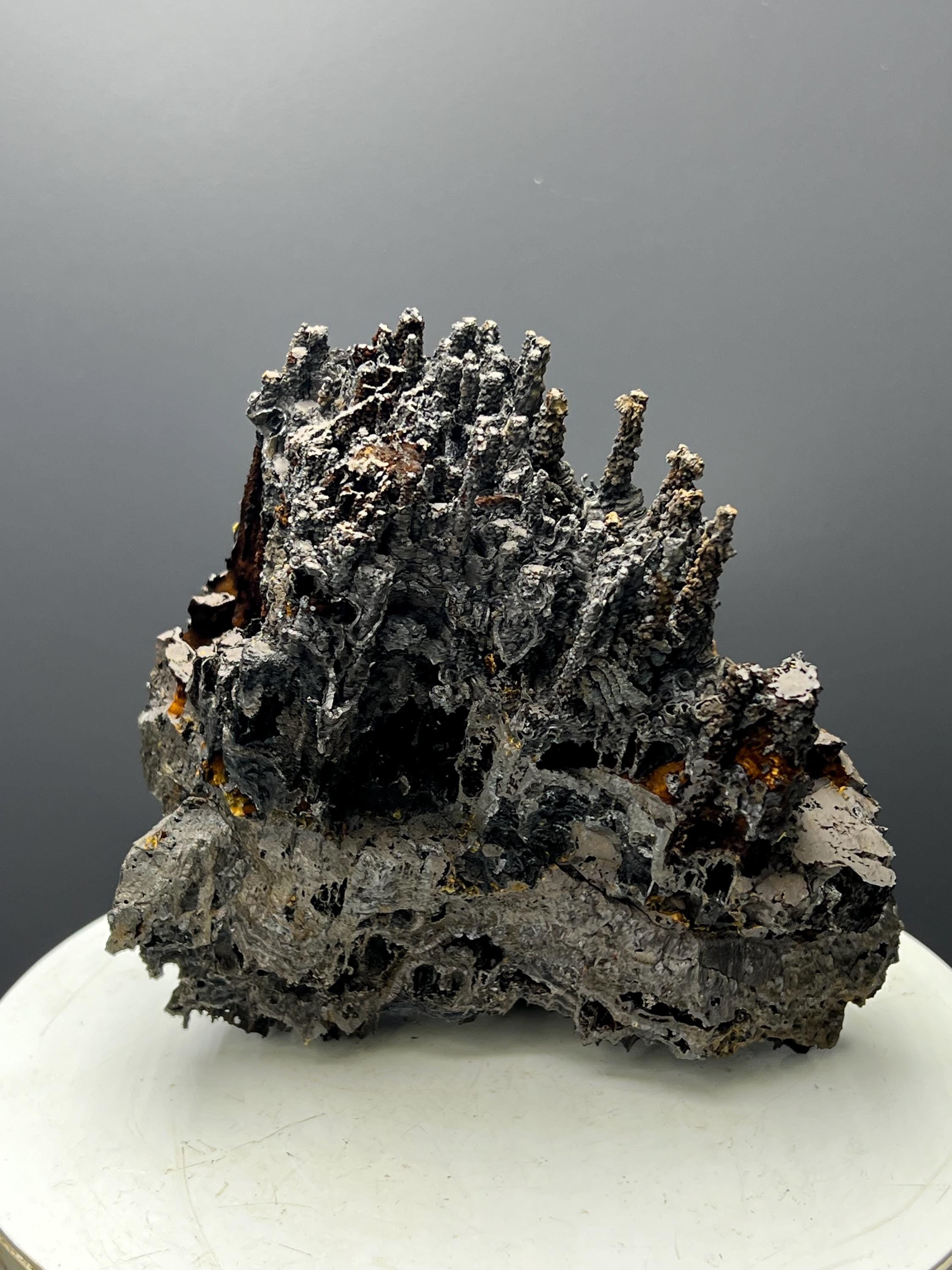 Museum Grade, Very Special Specularite And Limonite With Stalactite Goethite Specimen, For Special Collection - Crystal Gemstone AE 