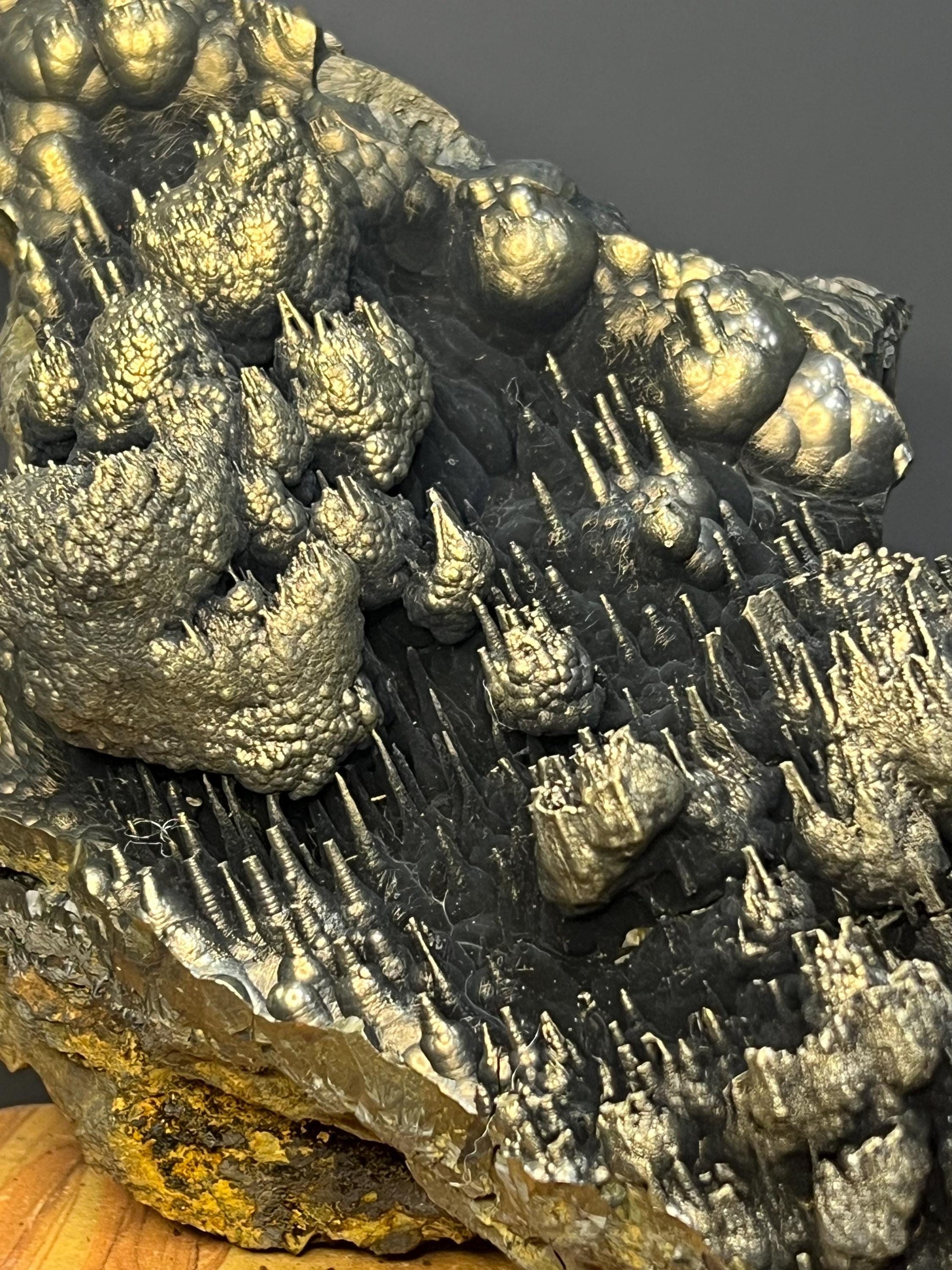 Museum Grade! Very Special Golden Color Stalactite Goethite Specimen - Crystal Gemstone AE 